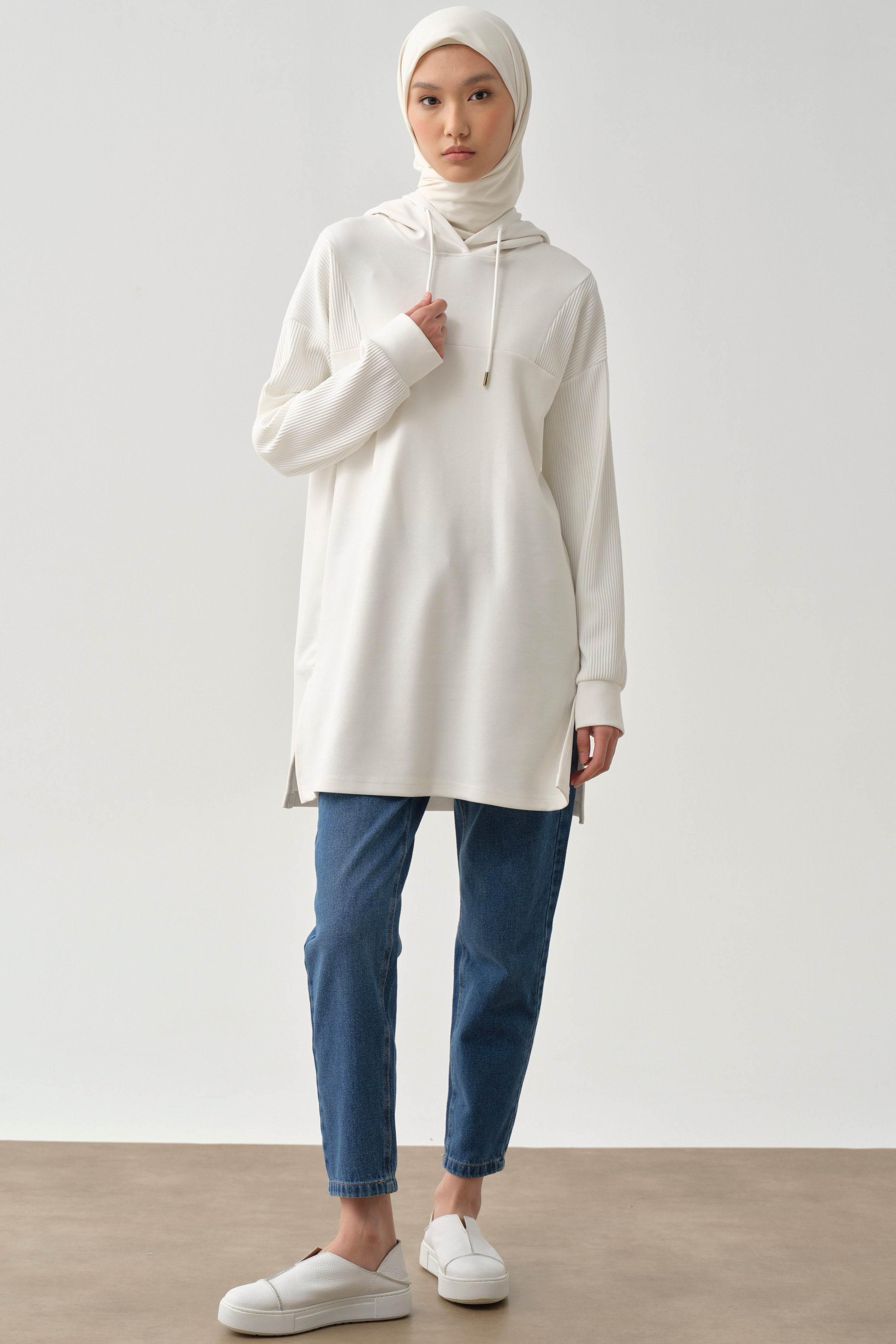 Dar Paça Denim Pantolon - İndigo TUGBA