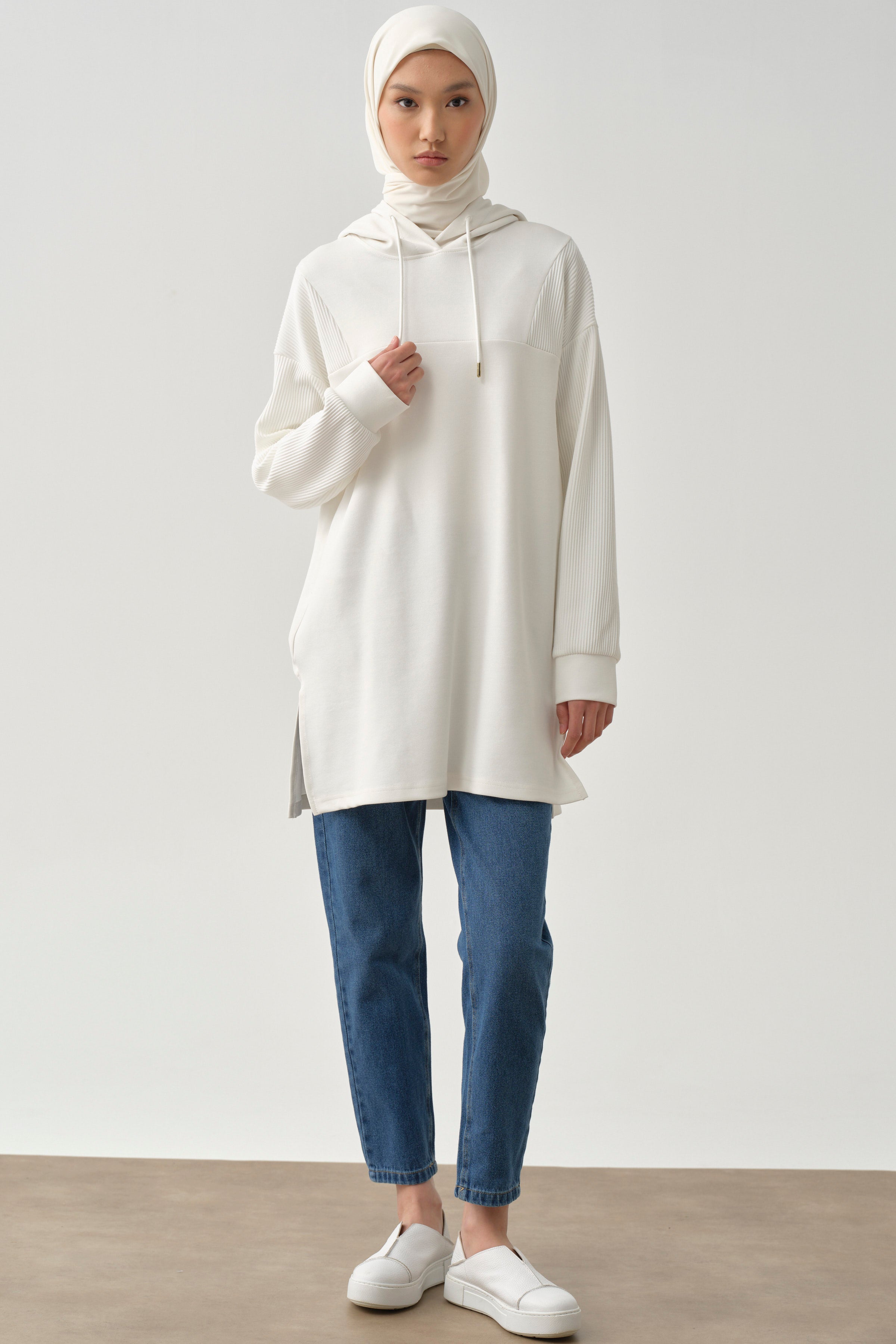 Dar Paça Denim Pantolon - İndigo TUGBA