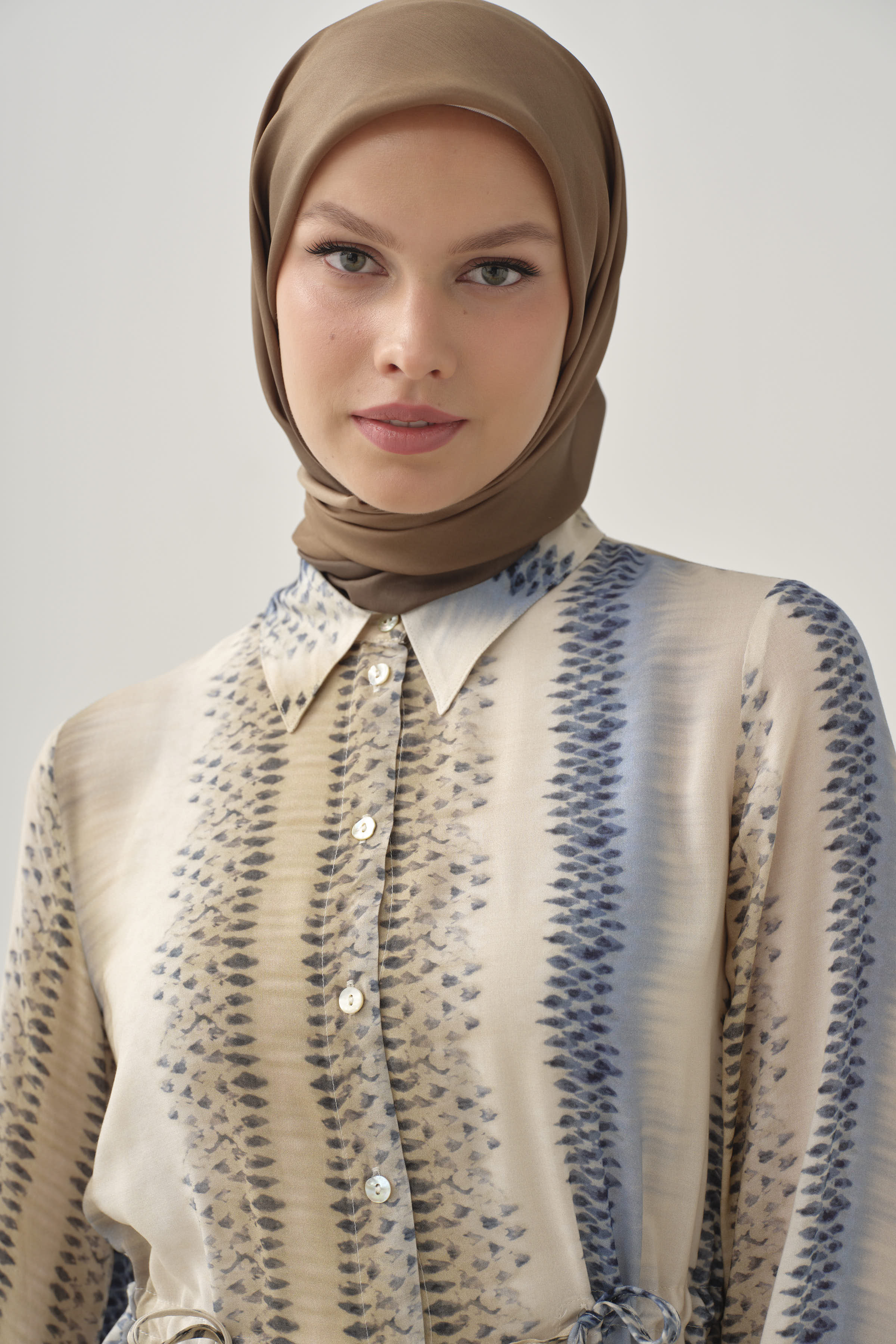 Degrade Desenli Tunik - İndigo TUGBA