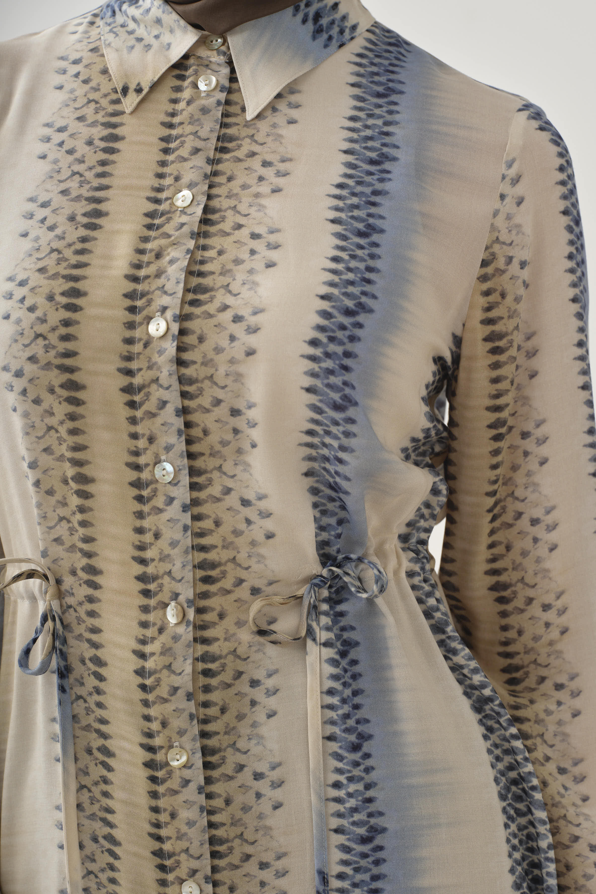 Degrade Desenli Tunik - İndigo TUGBA