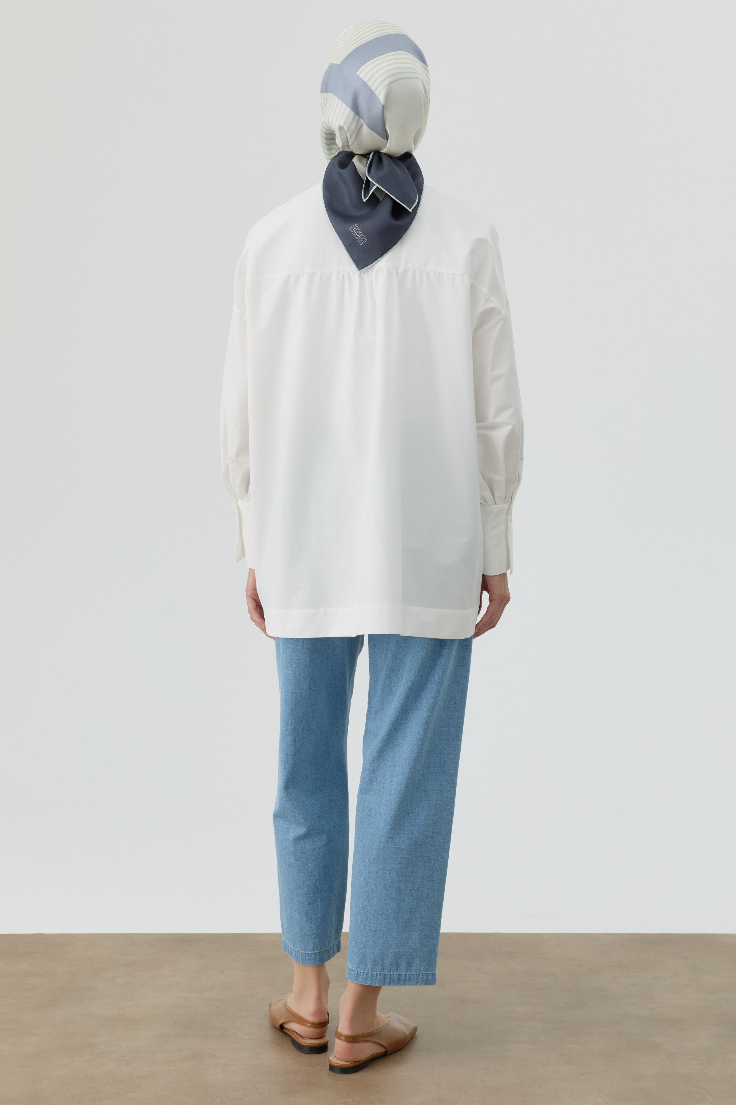 Denim Mono Pantolon - Açık Mavi TUGBA