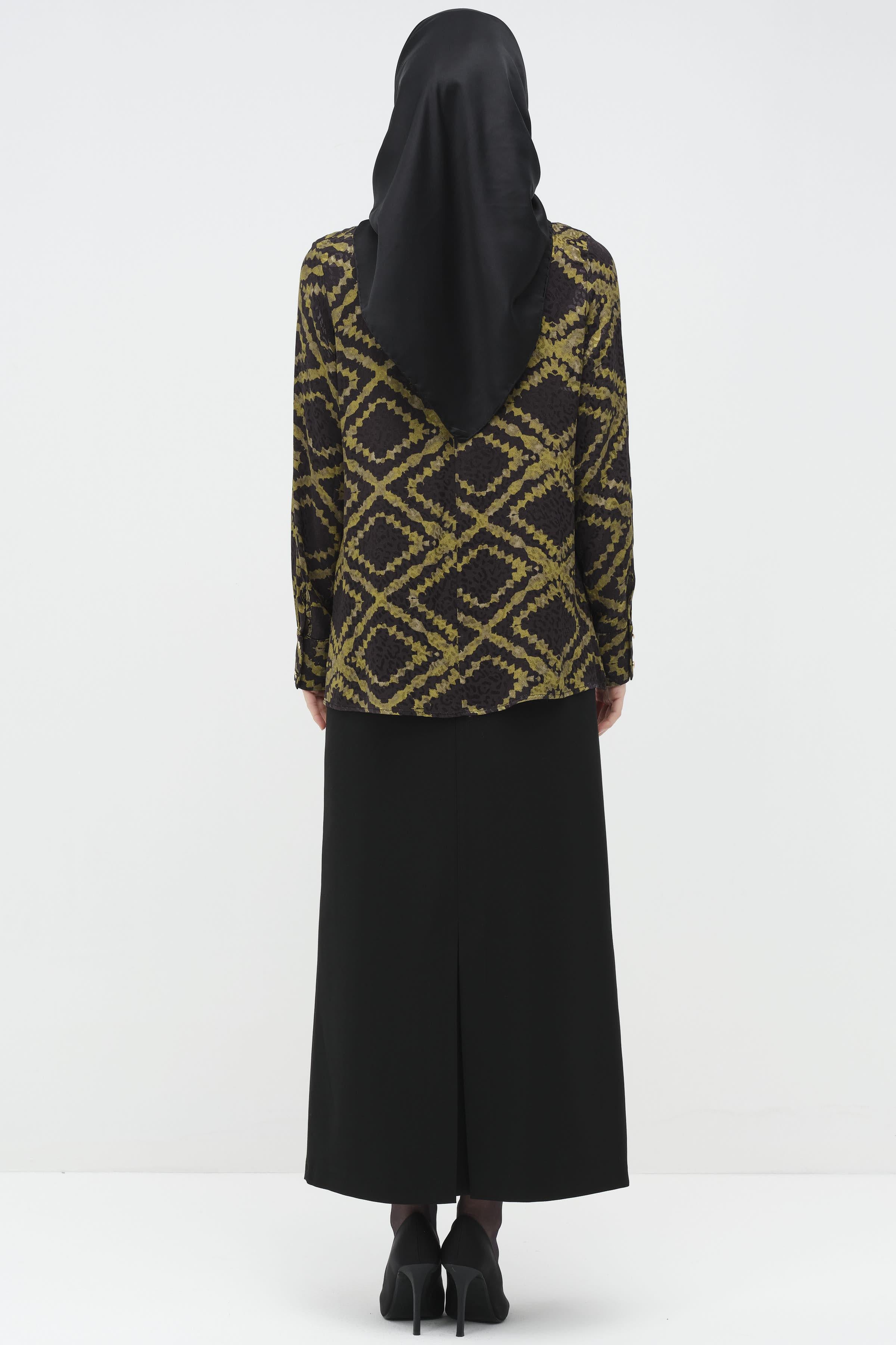 Deri Garnili Fleto Cepli Etek - Siyah TUGBA