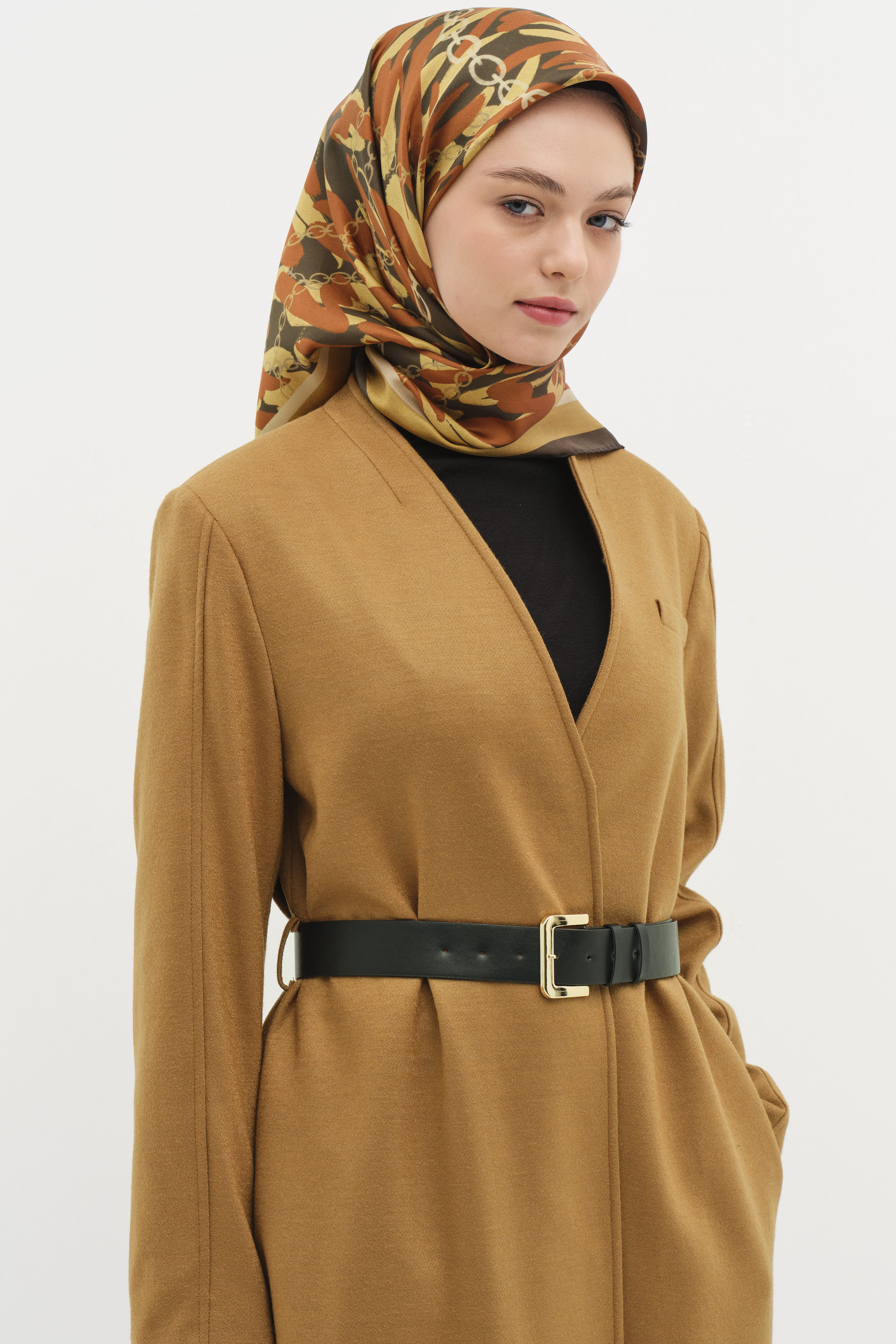 Deri Kemerli Keçe Kaban - Camel TUĞBA