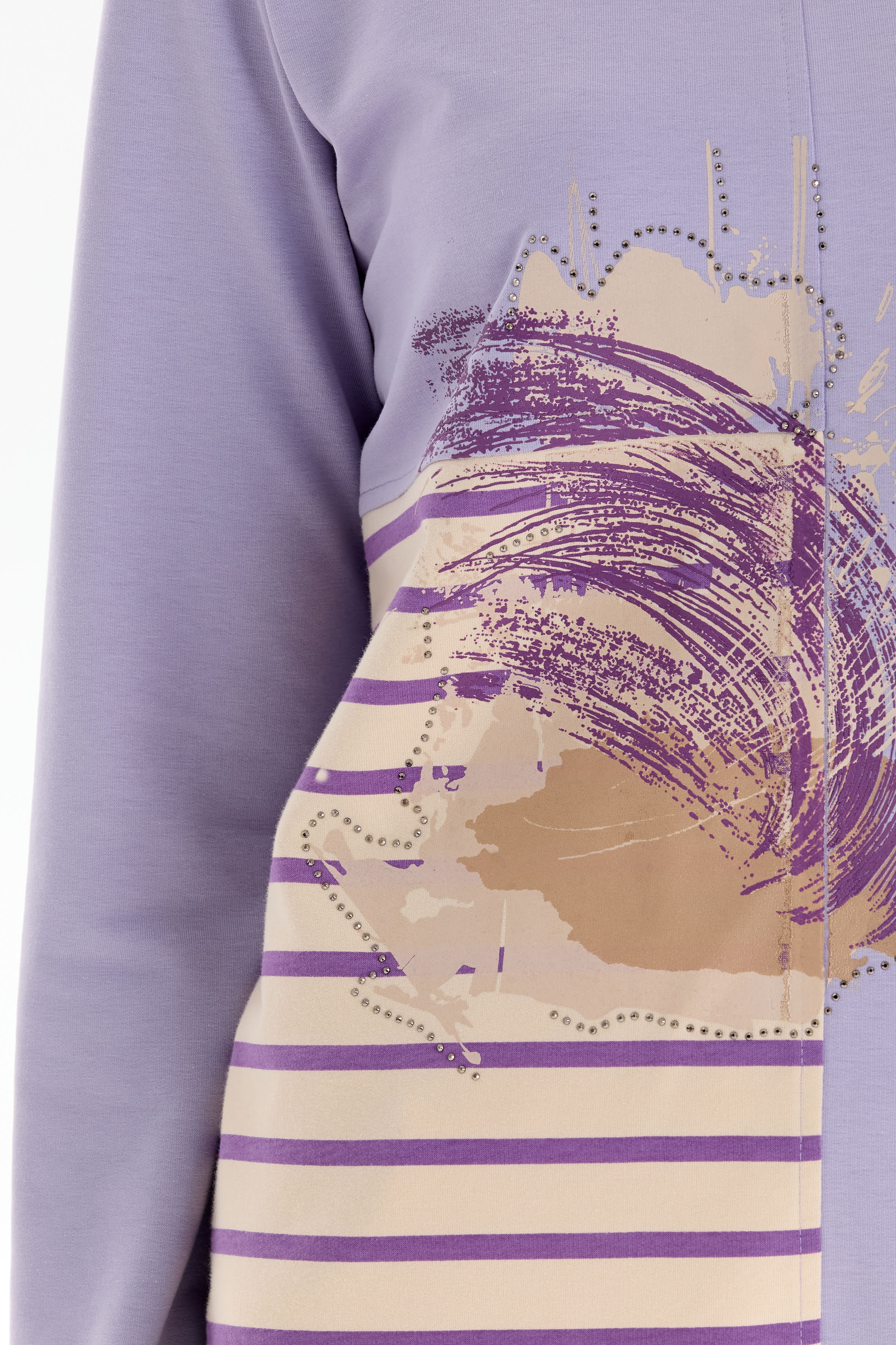 Desen Baskılı Tunik Pantolon Takım - Lila TUGBA