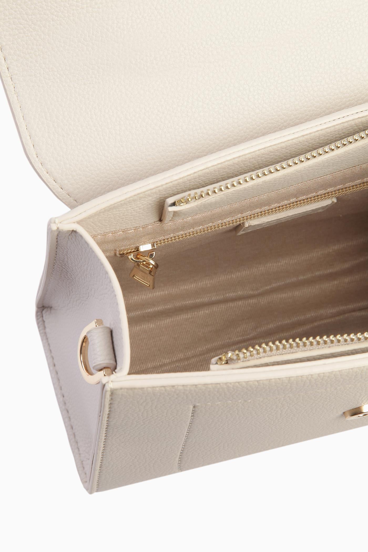 Desenli Askılı Çanta - Bej TUGBA