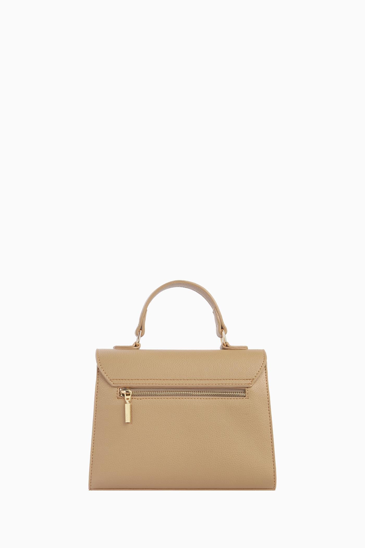 Desenli Askılı Çanta - Vizon TUGBA