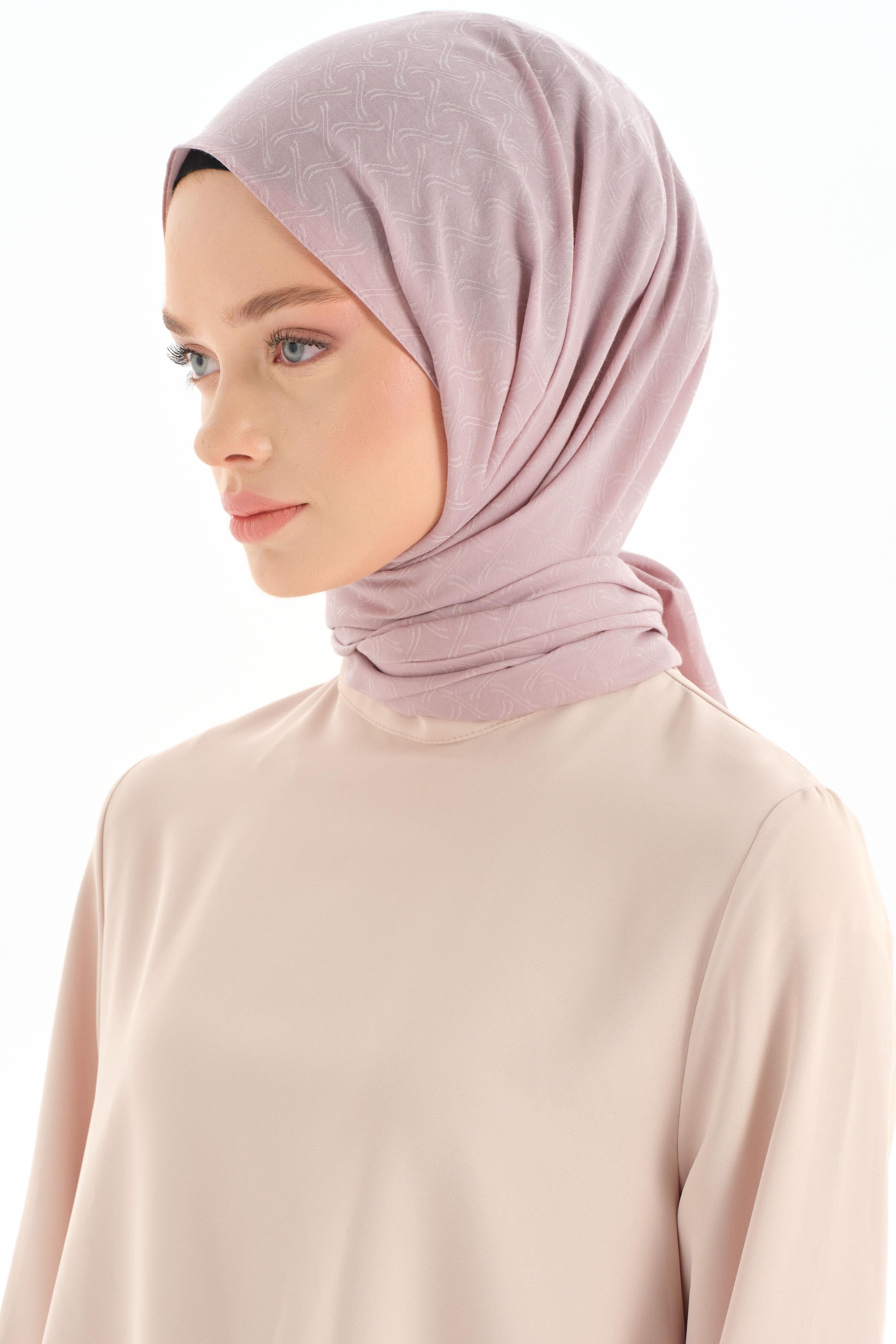 Dairesel Desen Pamuk Şal - Lila TUGBA