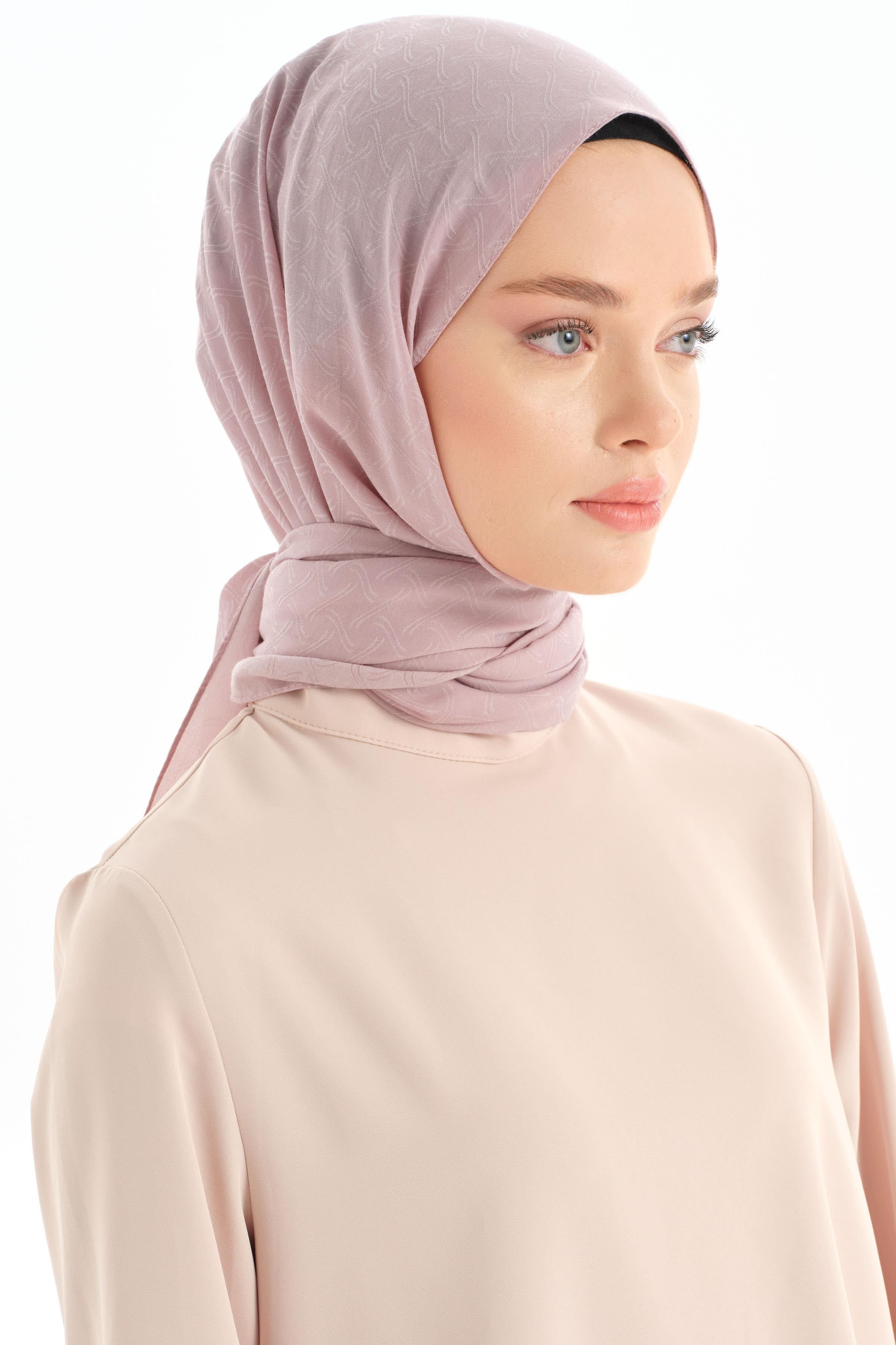 Dairesel Desen Pamuk Şal - Lila TUGBA