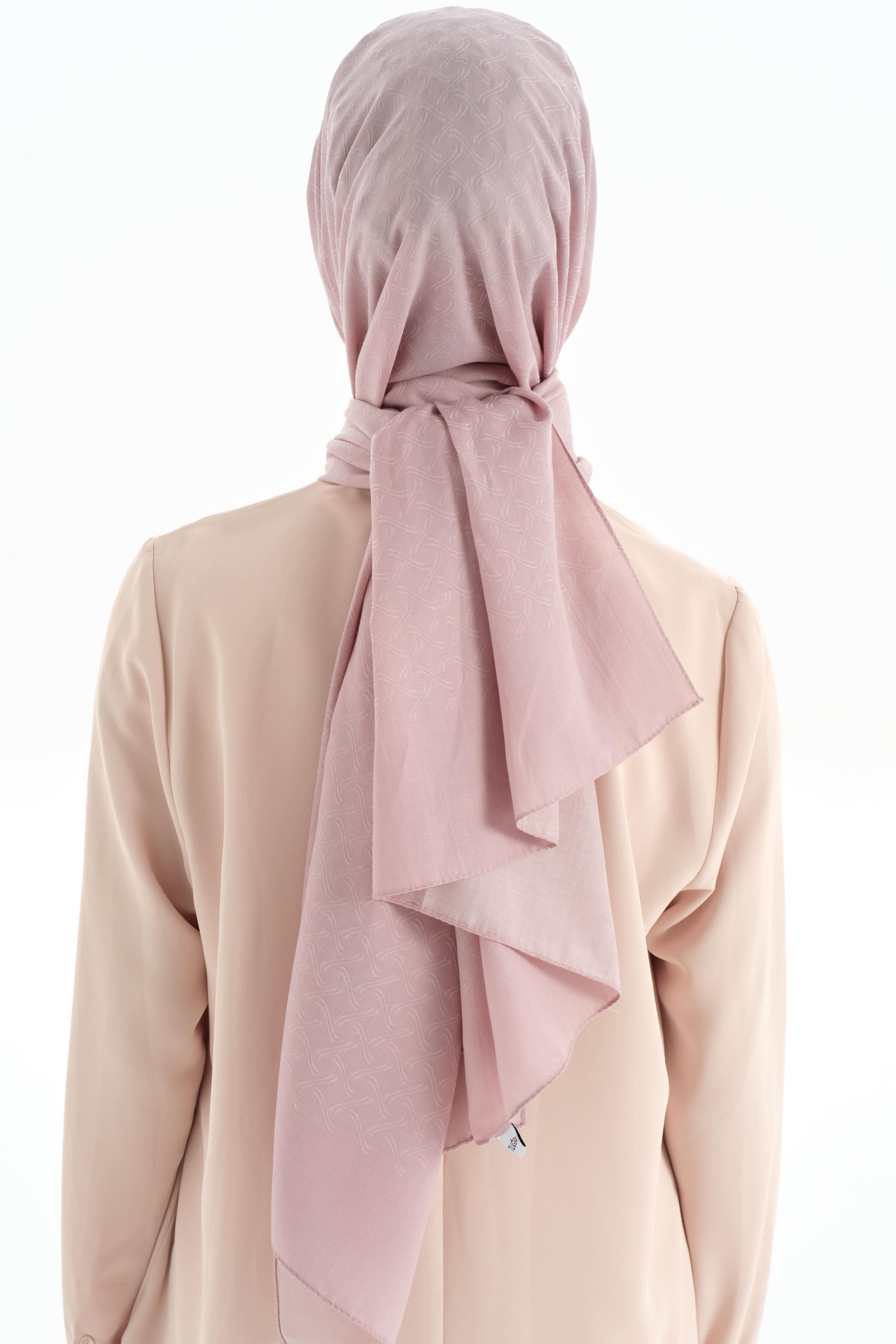 Dairesel Desen Pamuk Şal - Lila TUGBA