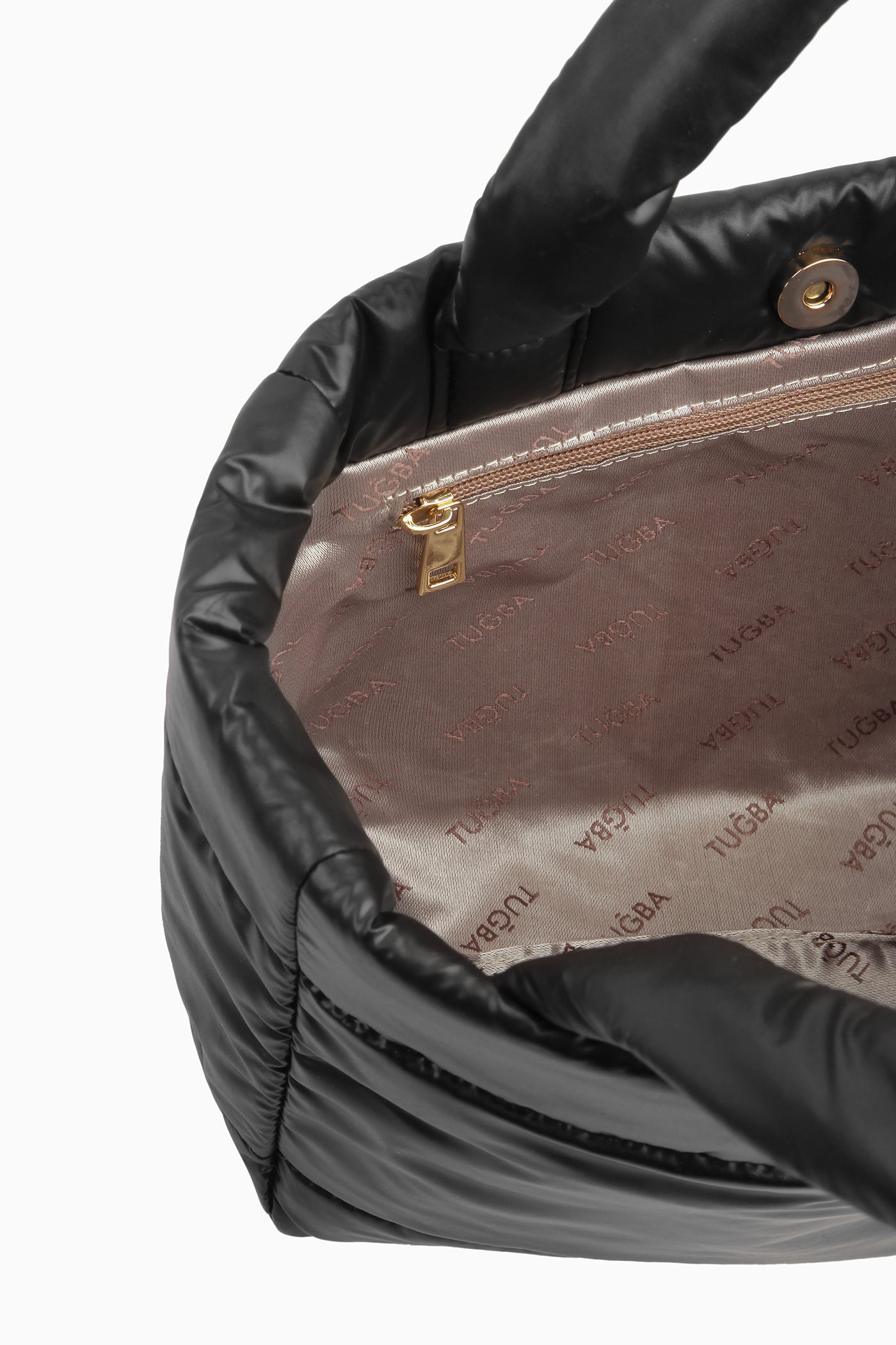 Dikdörtgen Kapitone Puffer Çanta - Siyah TUGBA