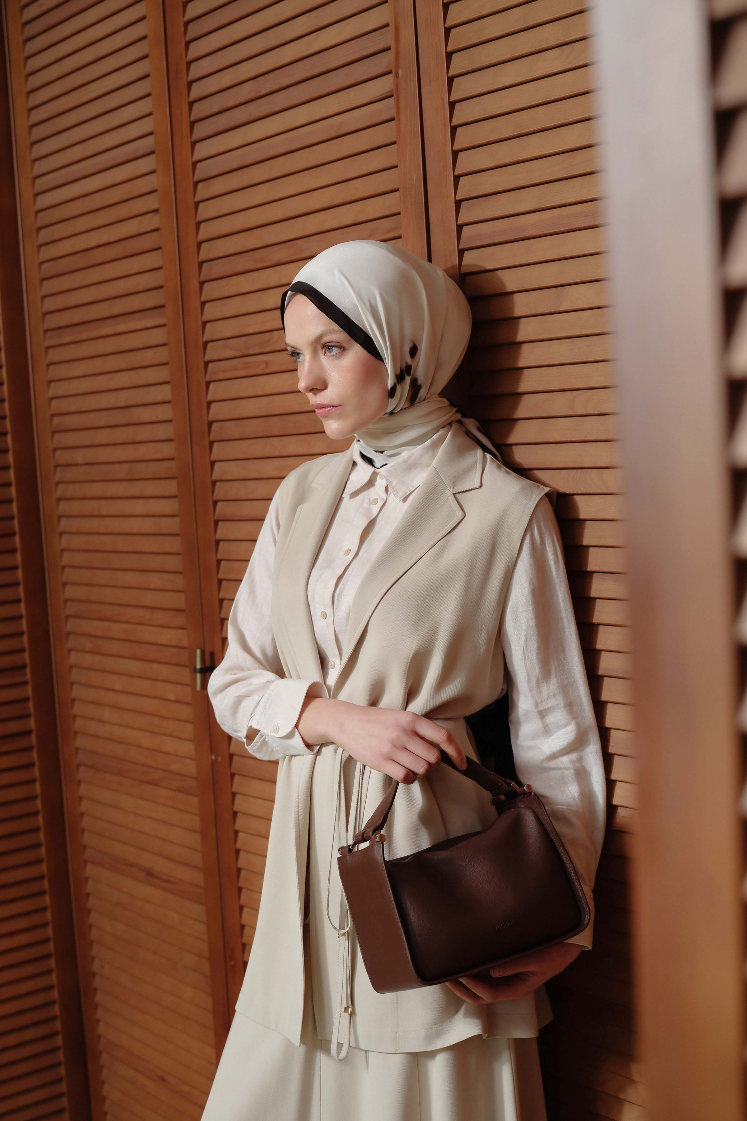 Dikdörtgen Kol Çantası - Acı Kahve TUGBA