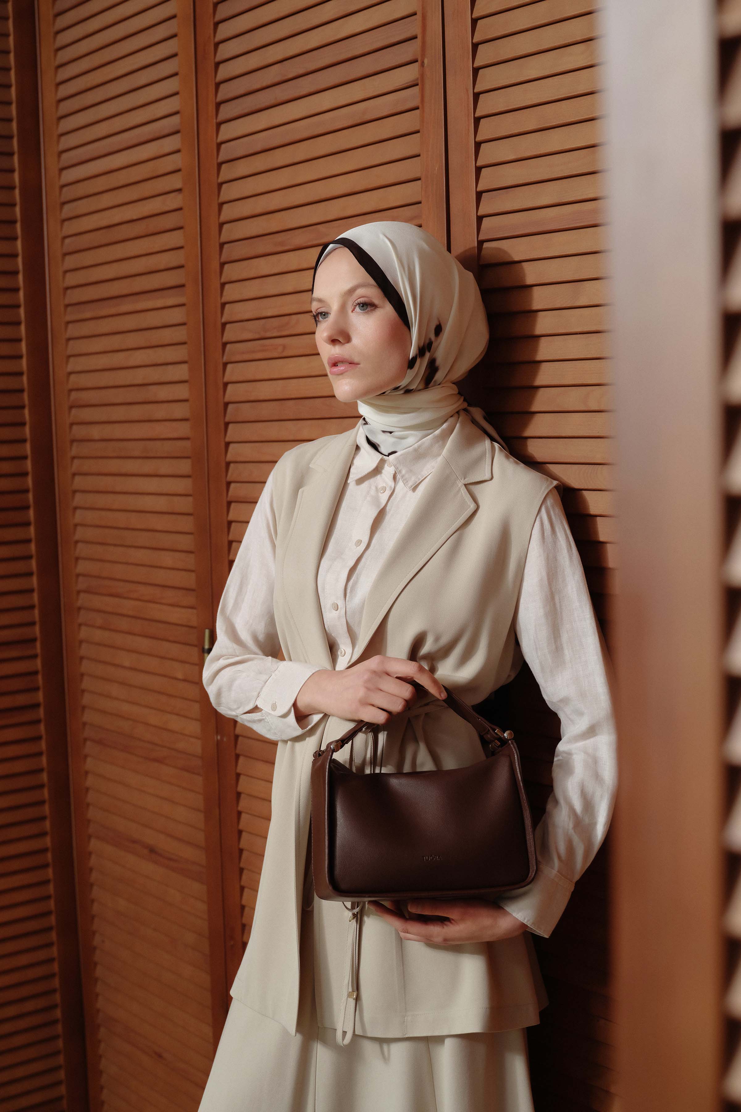 Dikdörtgen Kol Çantası - Acı Kahve TUGBA