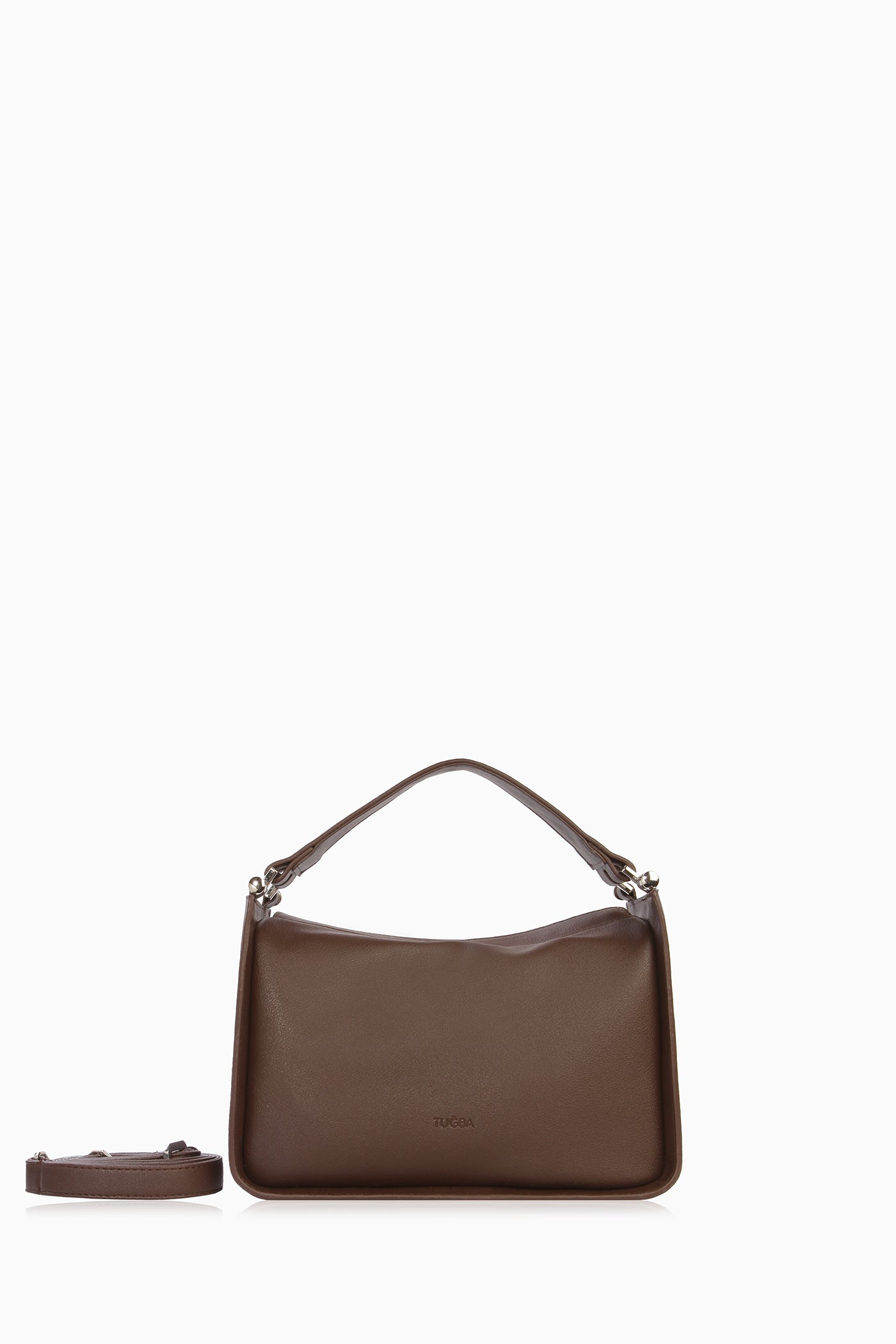 Dikdörtgen Kol Çantası - Acı Kahve TUGBA