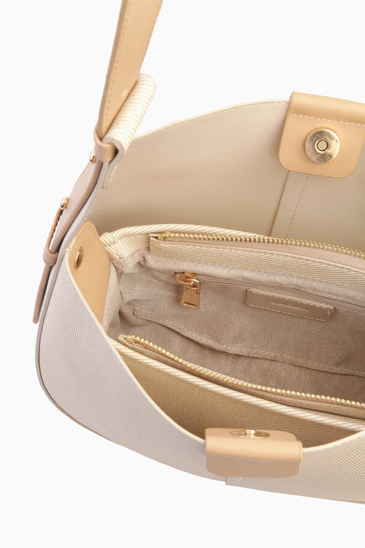 Dikey Dikiş Detaylı Çanta - Bej TUGBA