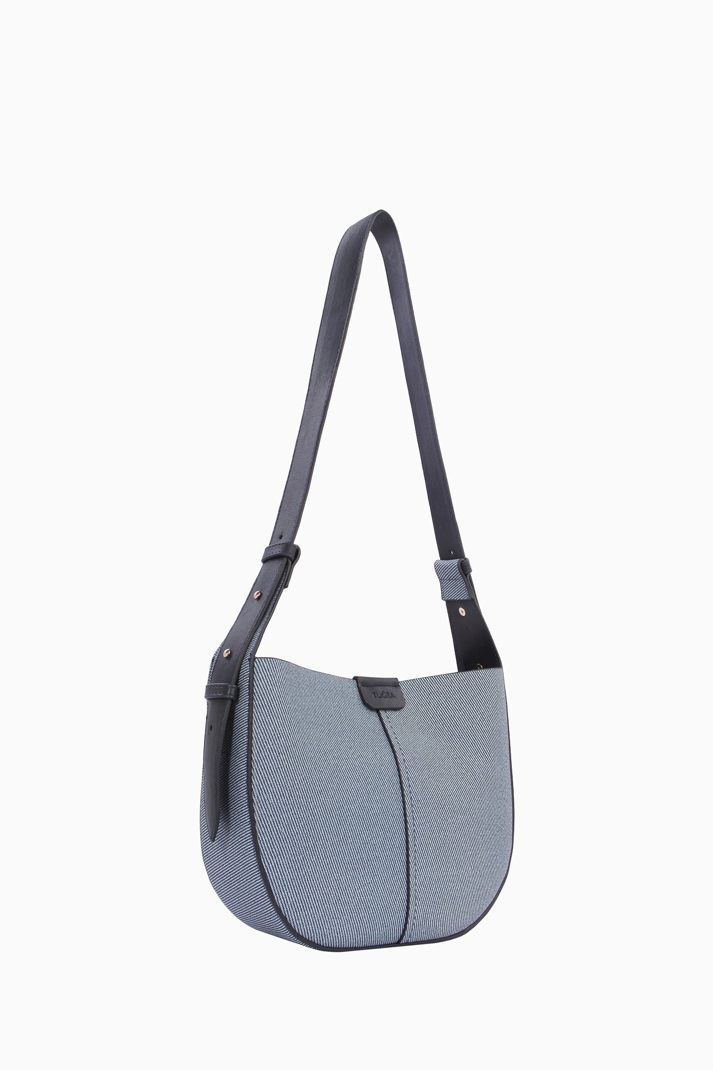 Dikey Dikiş Detaylı Çanta - İndigo TUGBA