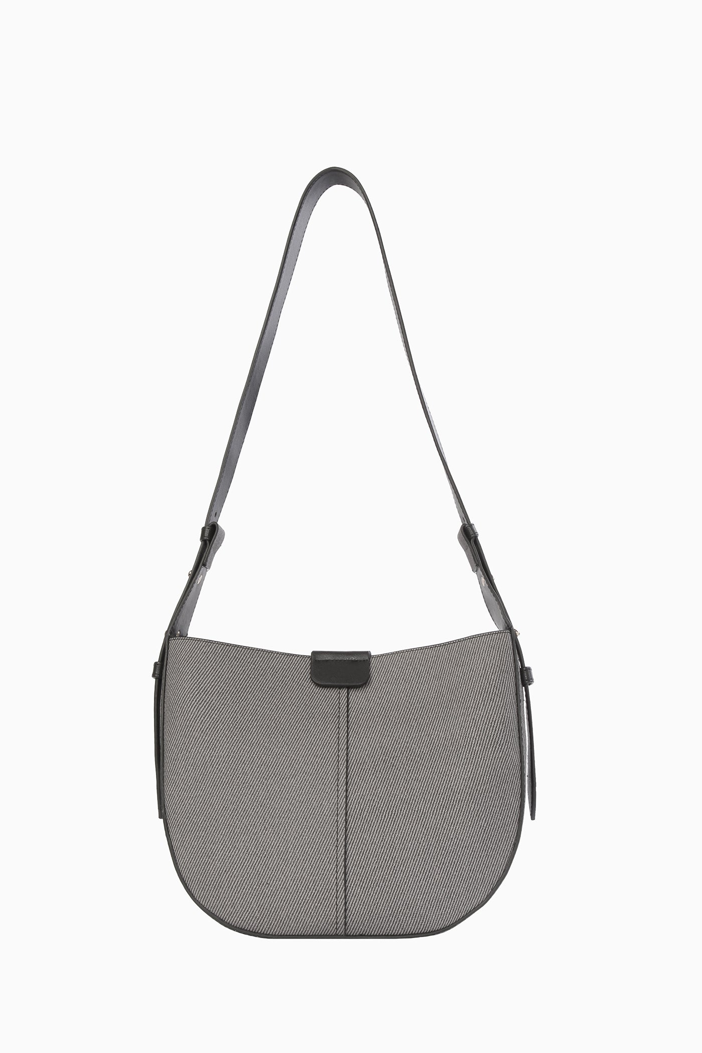 Dikey Dikiş Detaylı Çanta - Siyah TUGBA