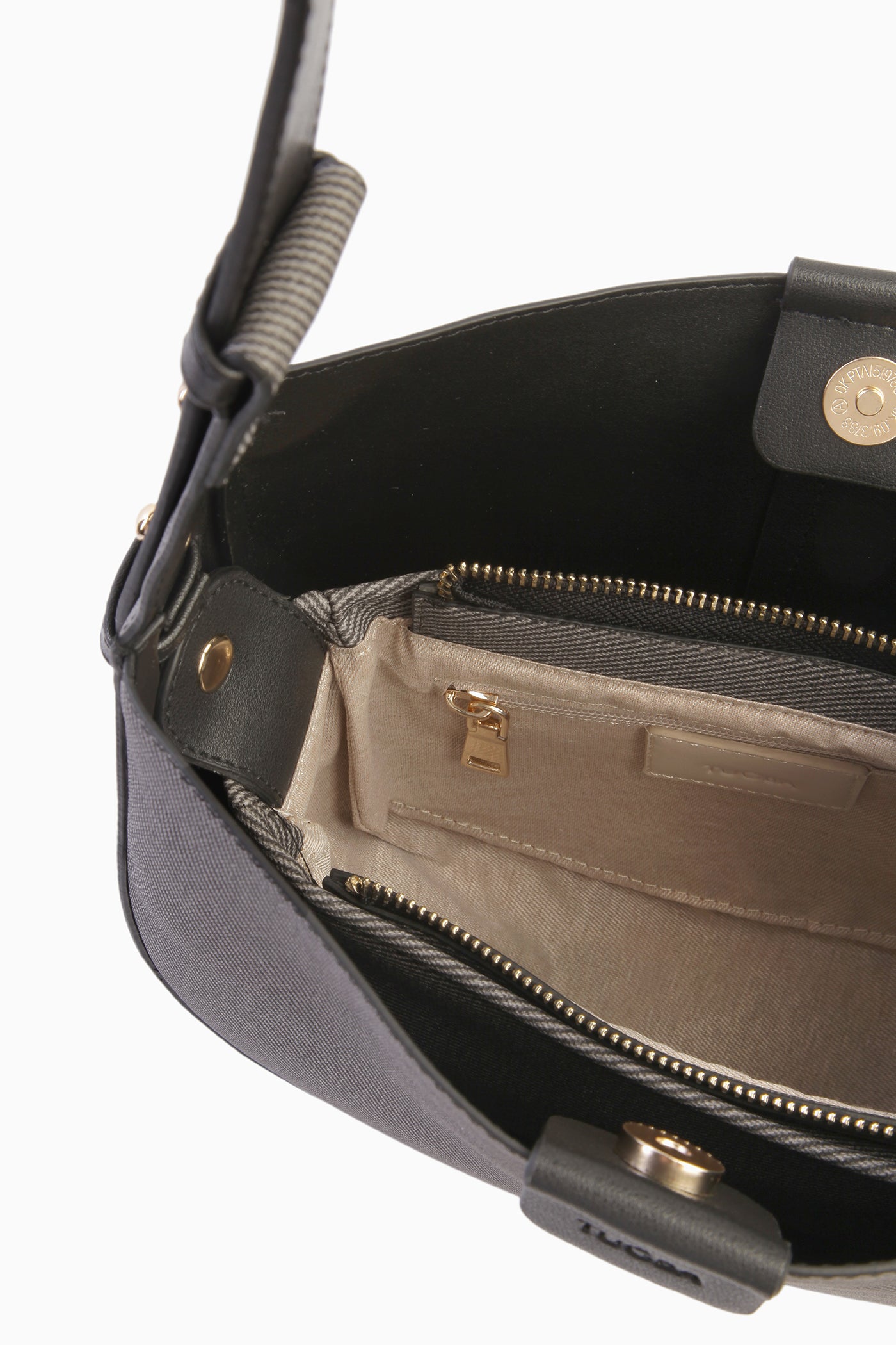 Dikey Dikiş Detaylı Çanta - Siyah TUGBA