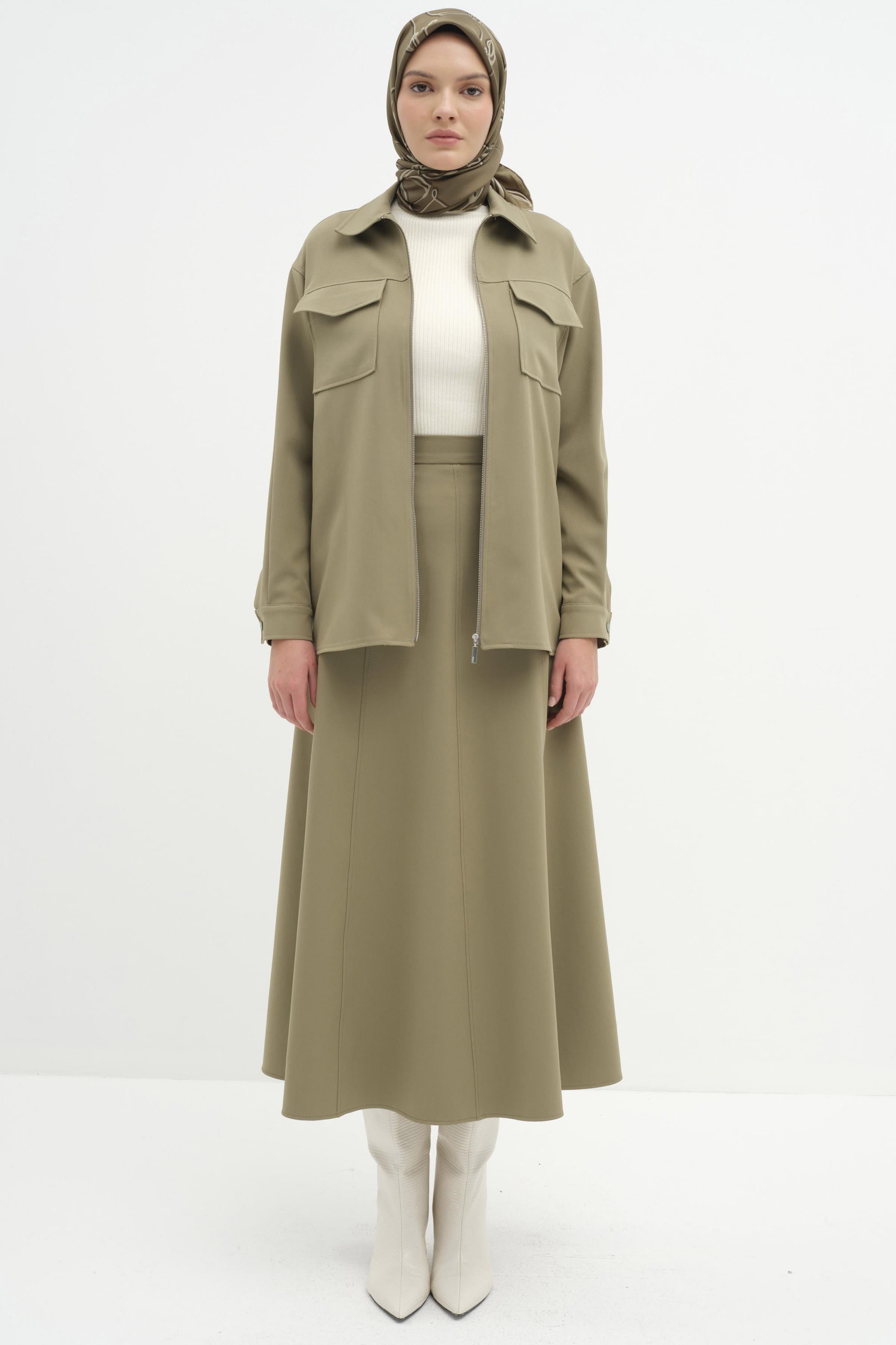 Dikişli Sekiz Parçalı Etek - Çağla TUGBA