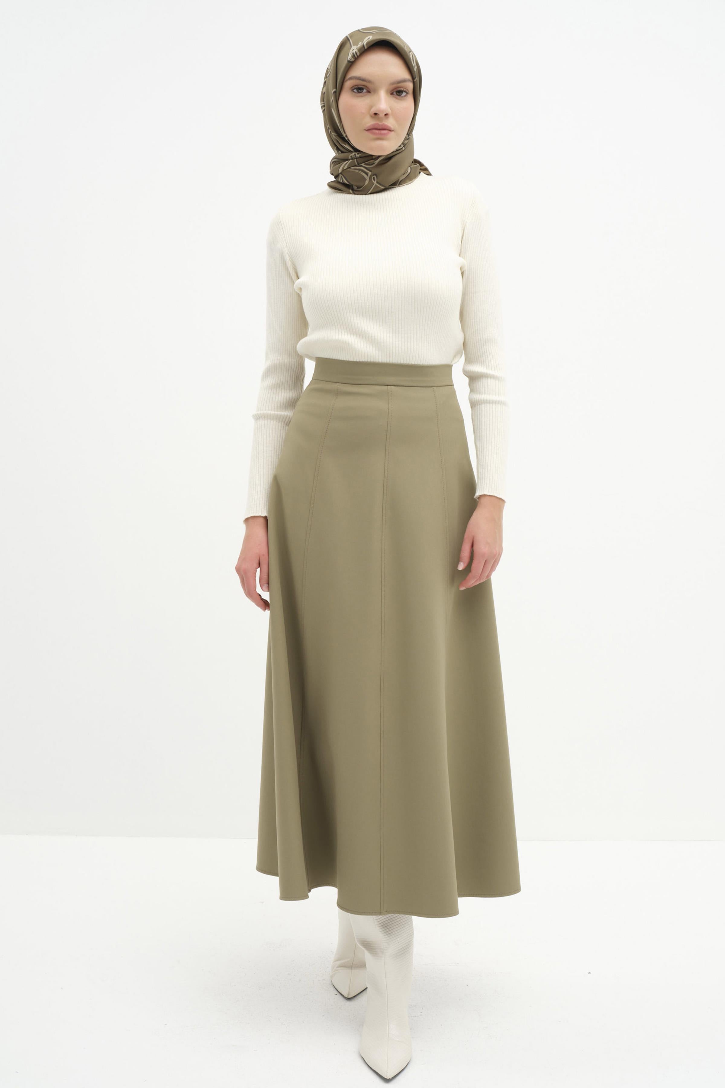Dikişli Sekiz Parçalı Etek - Çağla TUGBA