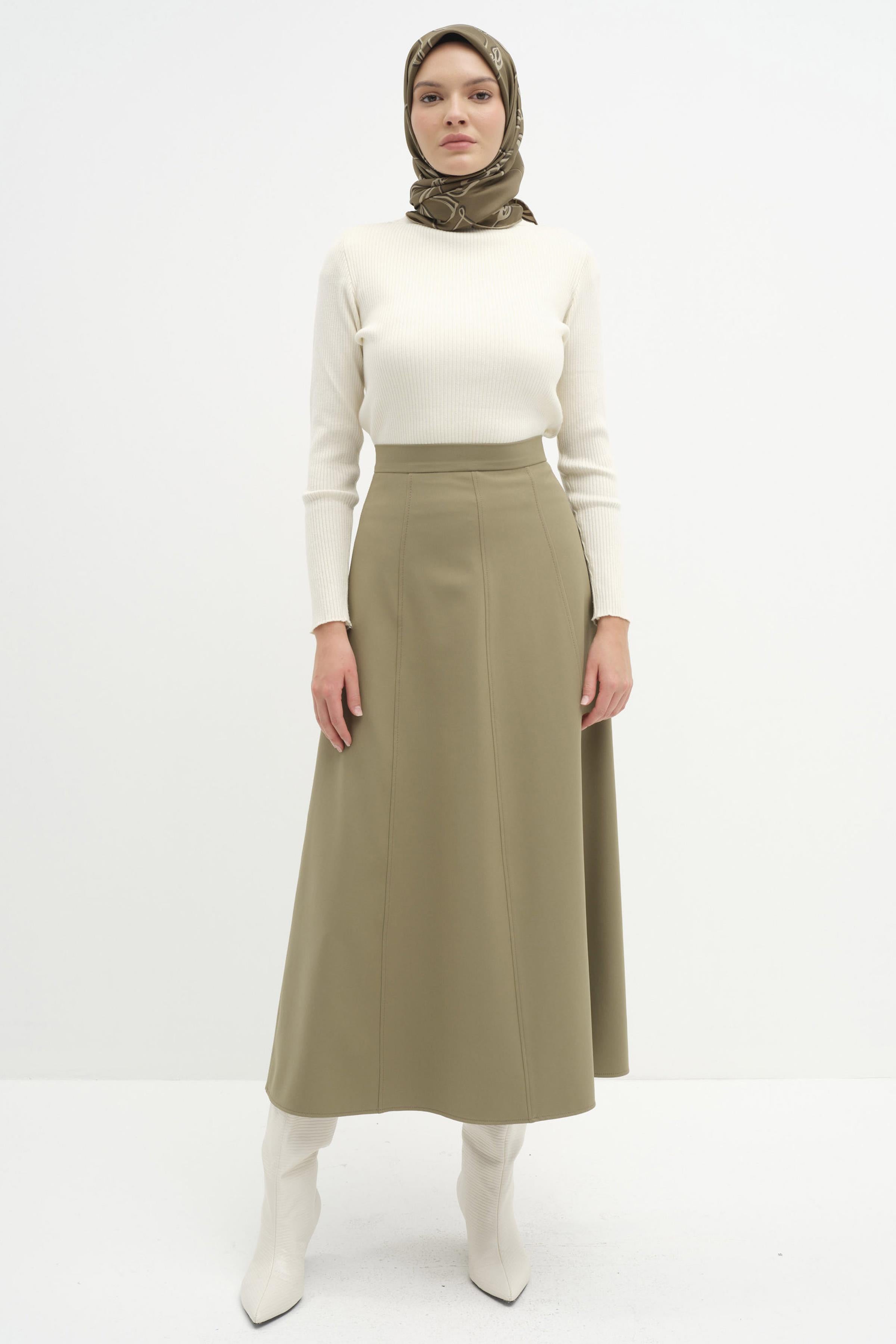 Dikişli Sekiz Parçalı Etek - Çağla TUGBA
