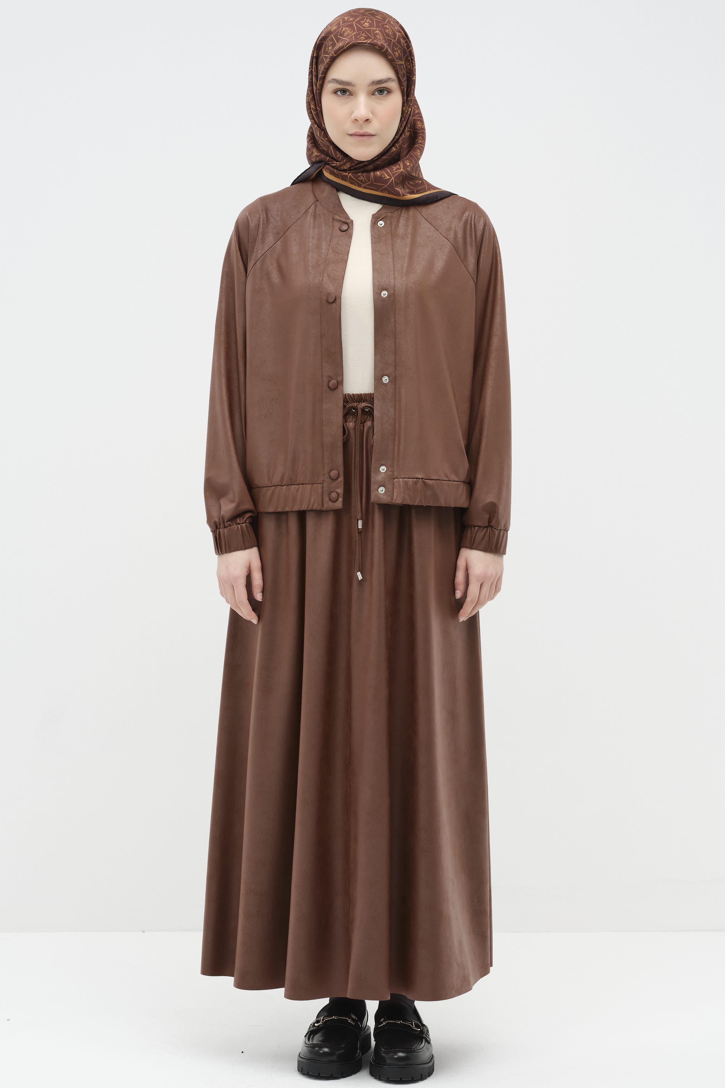 Dört Parçalı Cepli Etek - Tarçın TUGBA