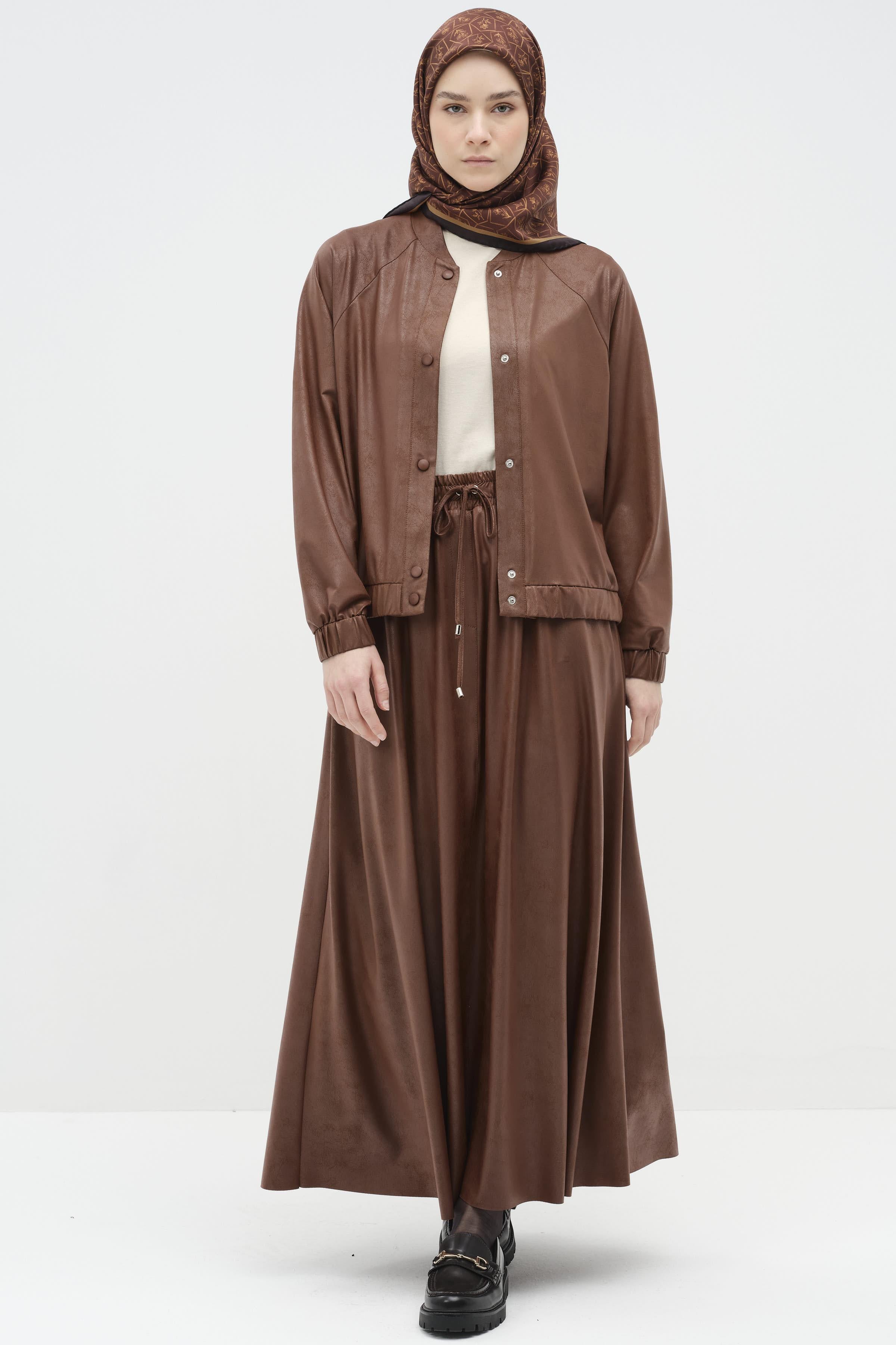 Dört Parçalı Cepli Etek - Tarçın TUGBA