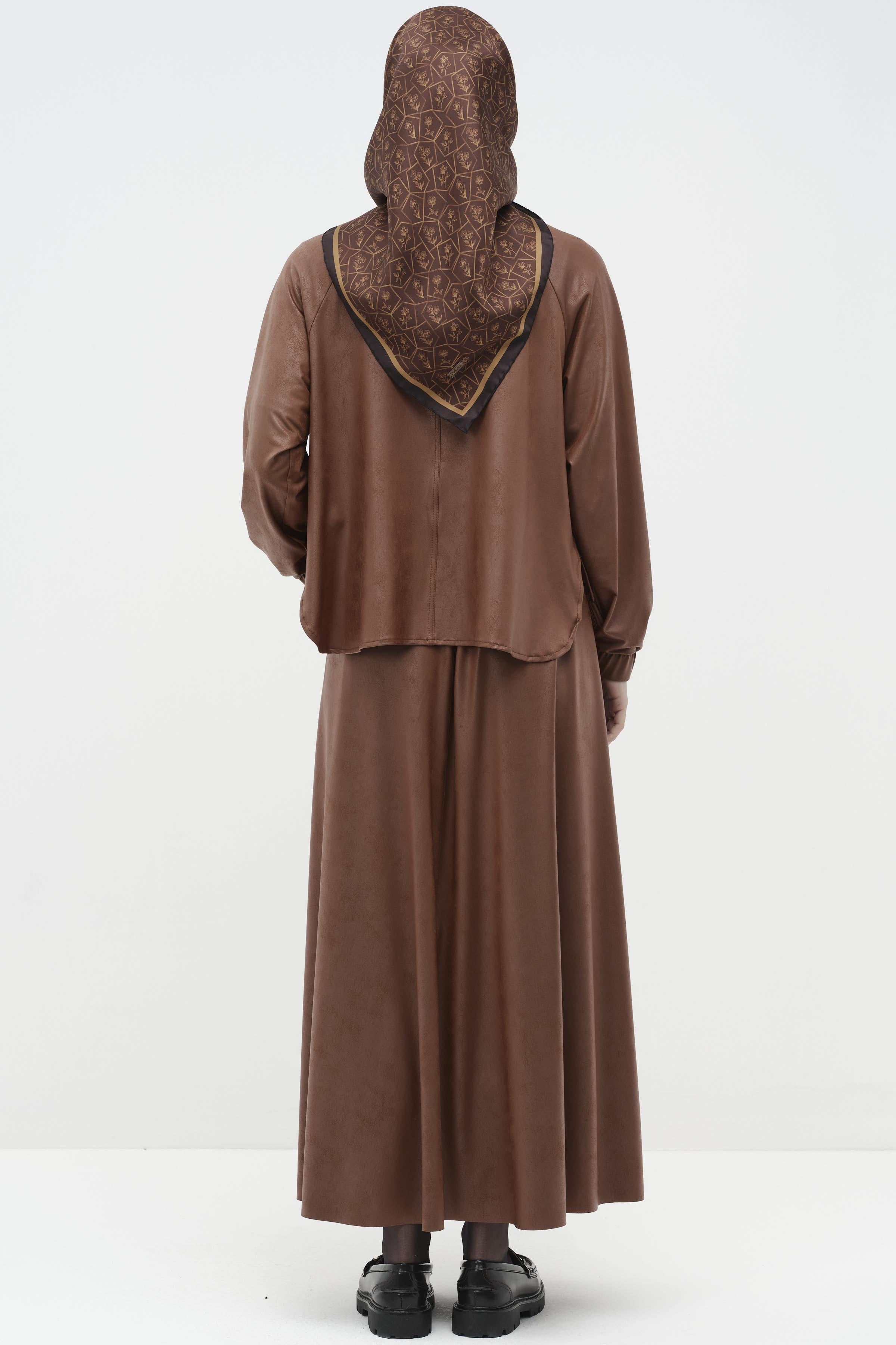 Dört Parçalı Cepli Etek - Tarçın TUGBA