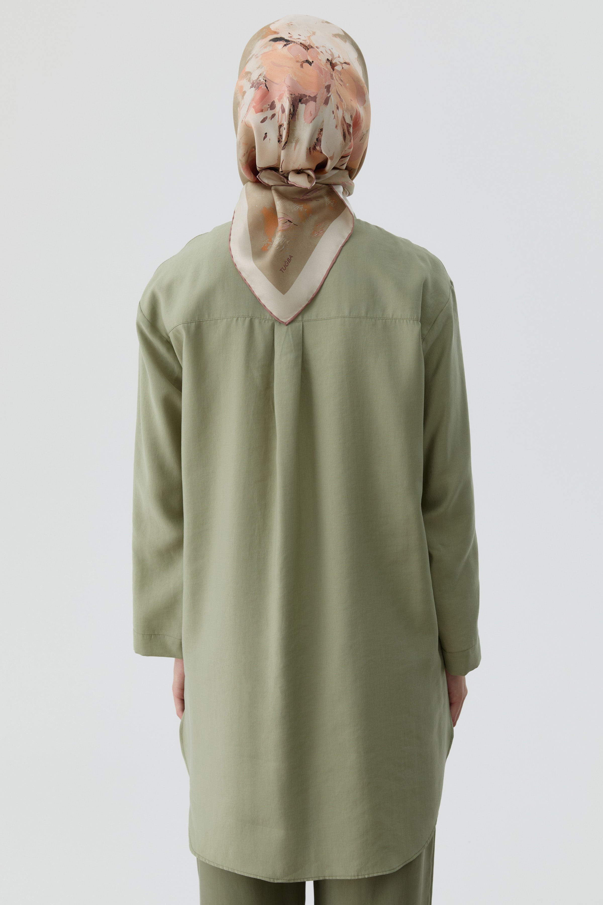 Düşük Kollu Cepli Tunik - Mint TUGBA