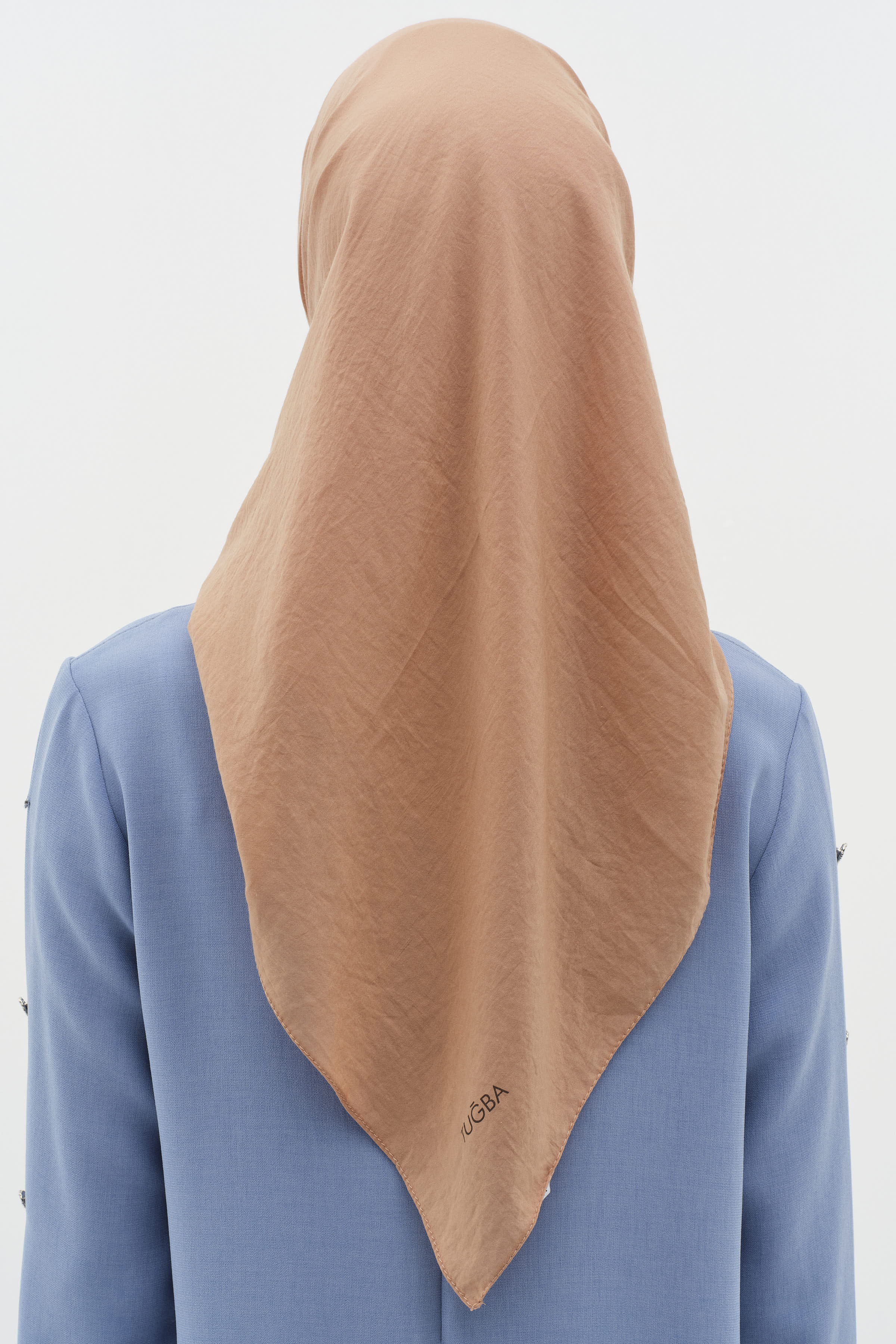 Düz Renk Eşarp - Açık Kahve TUGBA