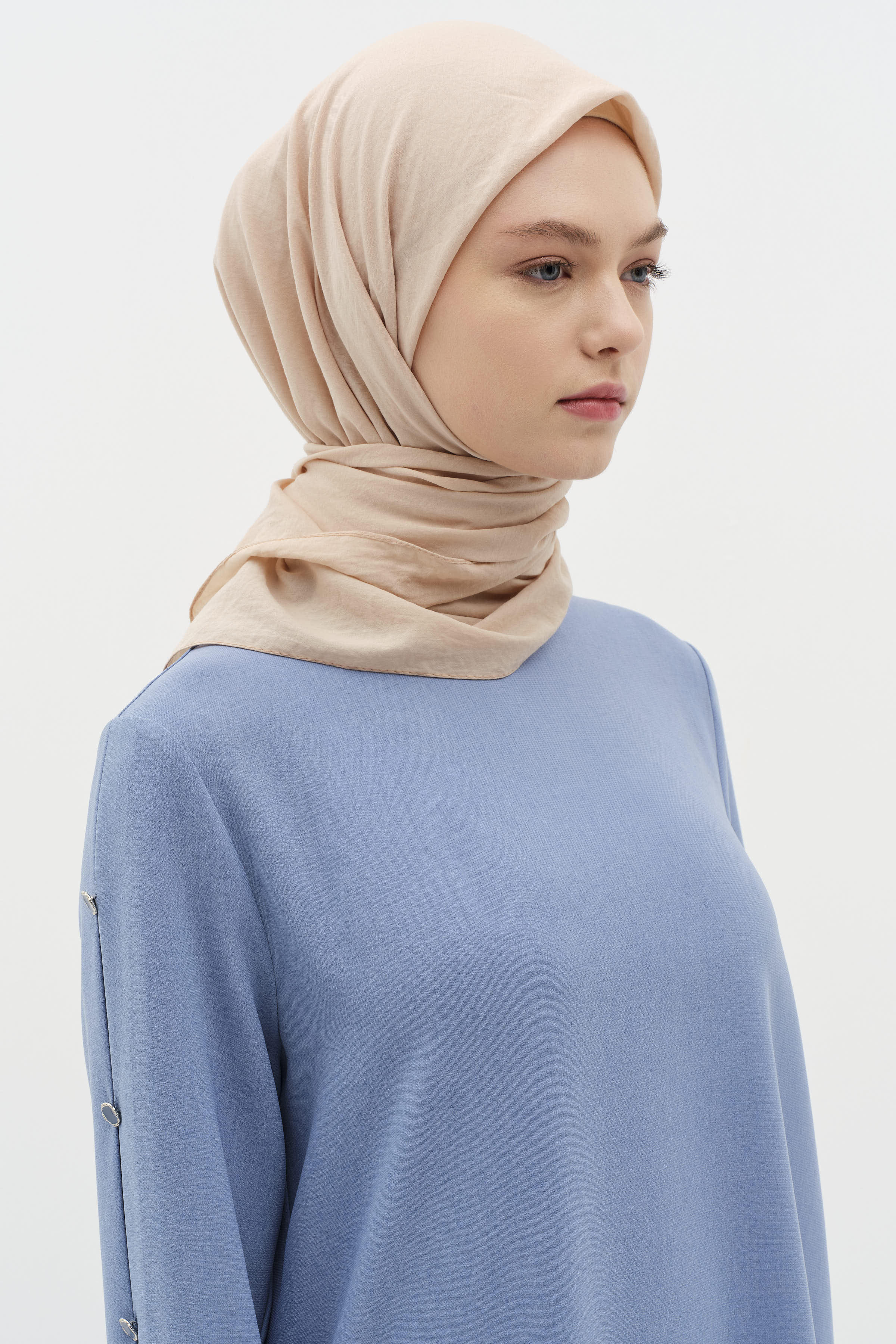 Düz Renk Eşarp - Bisküvi TUGBA