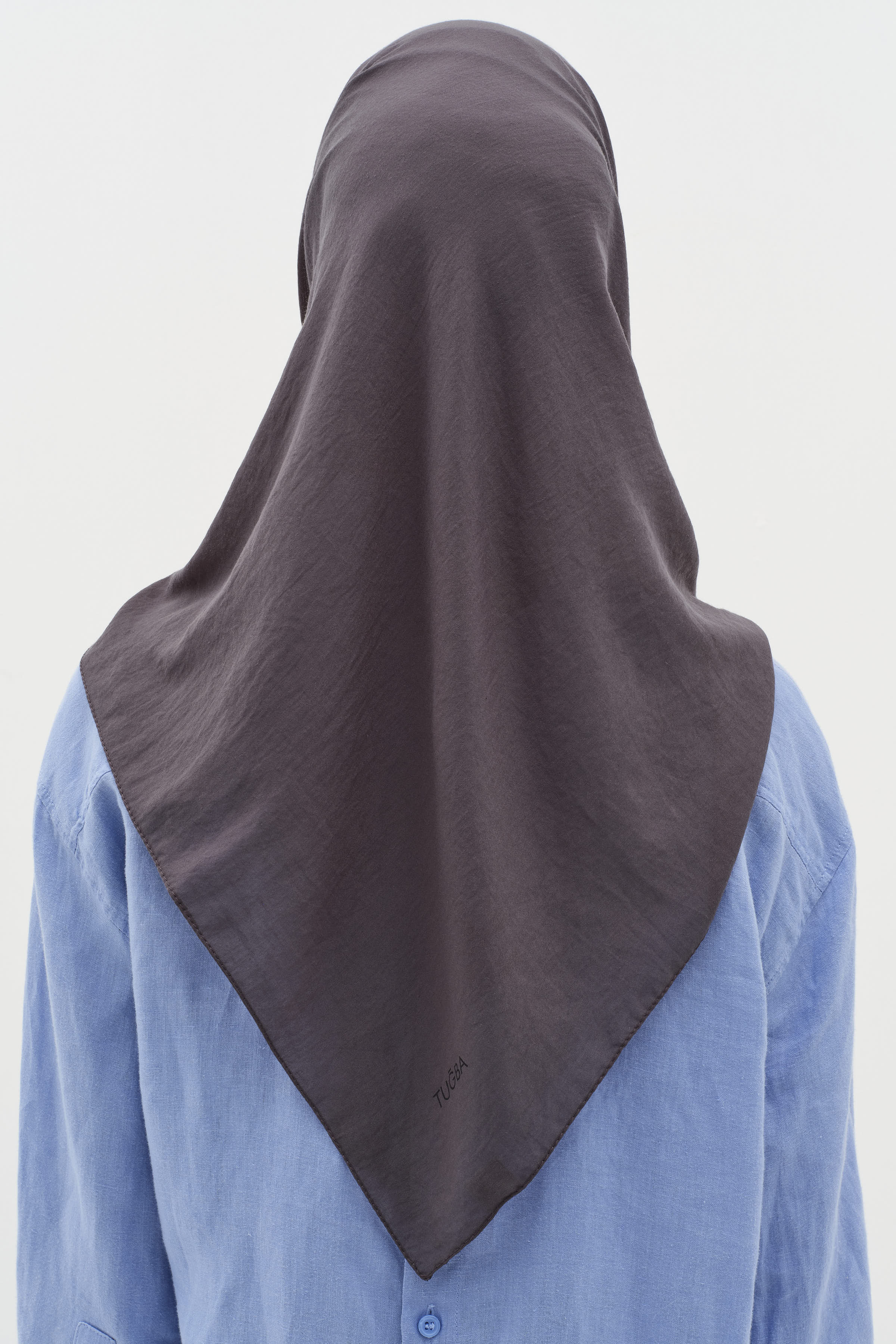 Düz Renk Eşarp - Füme TUGBA