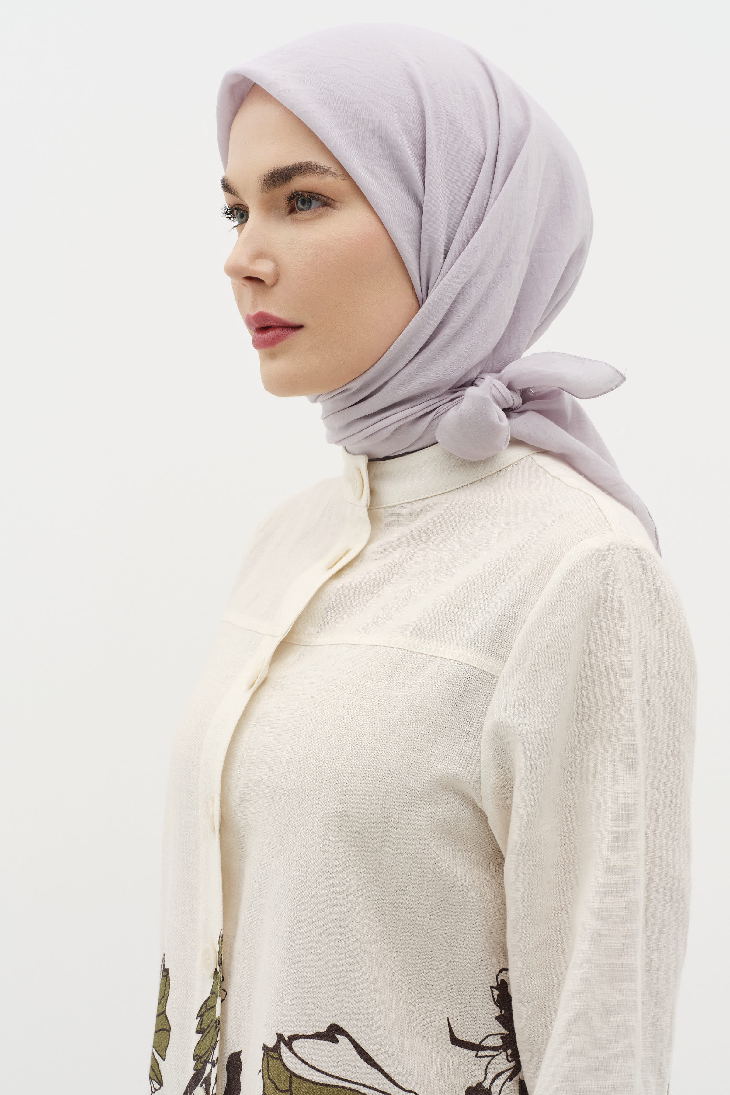 Düz Renk Eşarp - Gri TUGBA