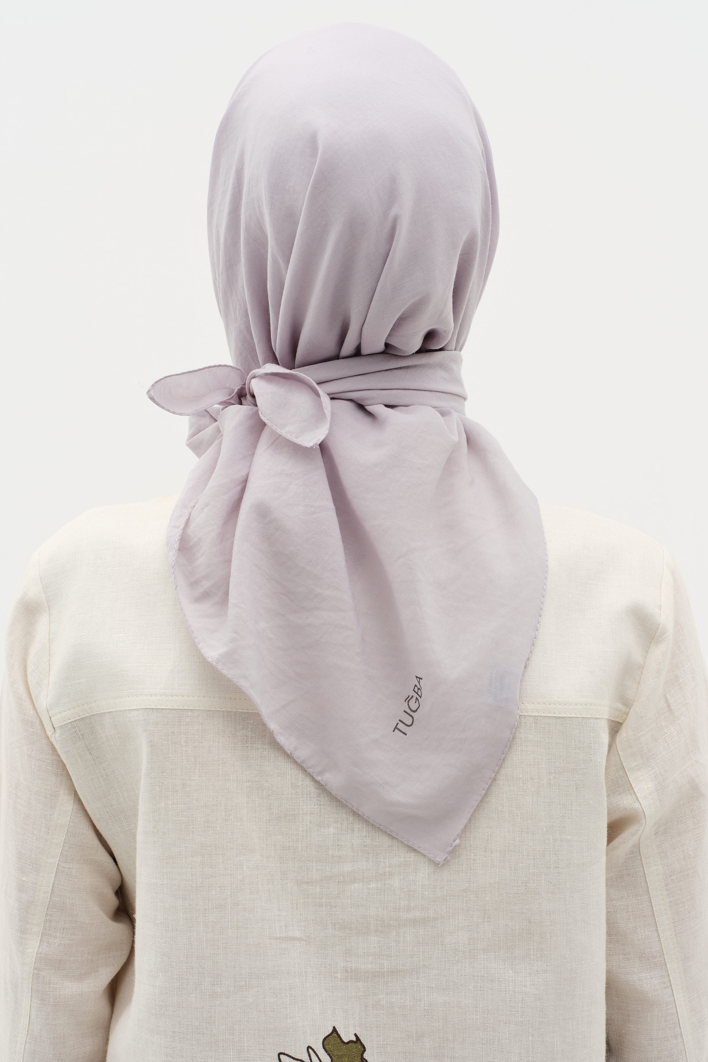 Düz Renk Eşarp - Gri TUGBA