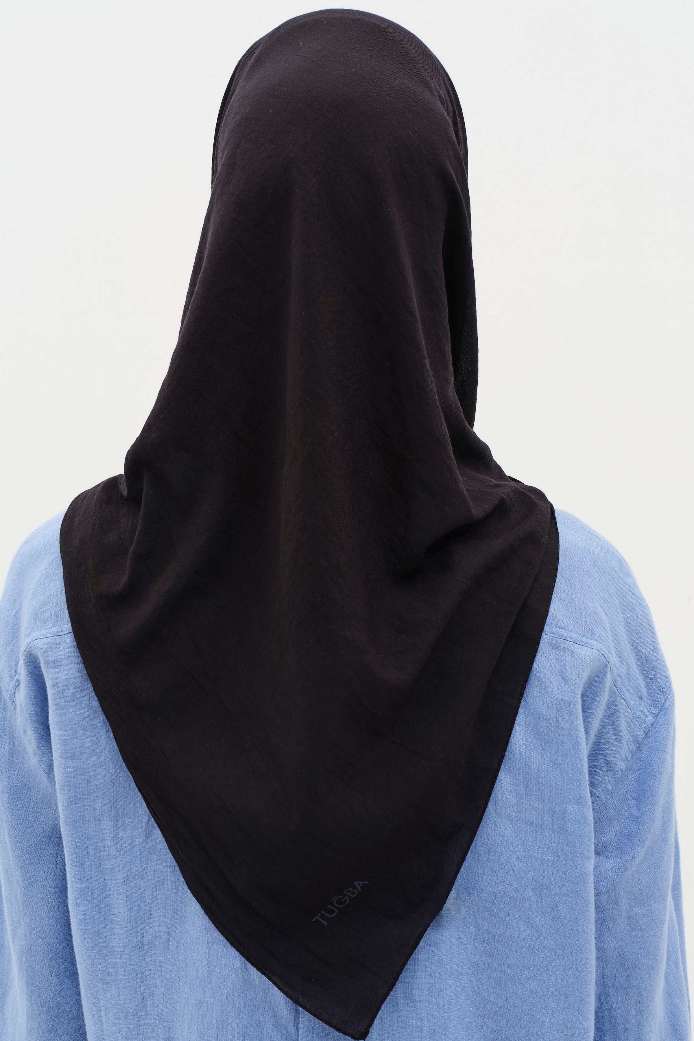 Düz Renk Eşarp - Siyah TUGBA