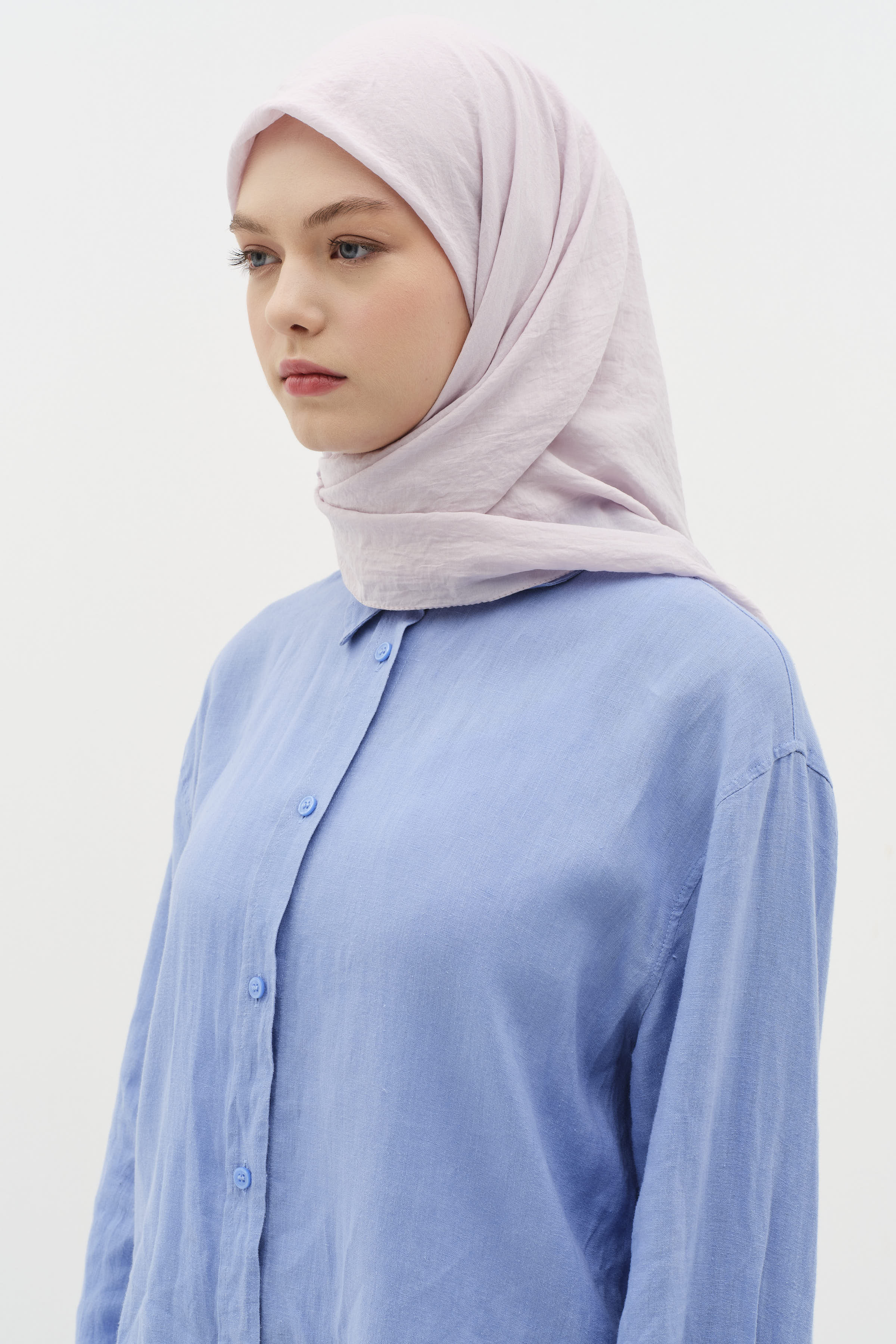 Düz Renk Eşarp - Taş TUGBA