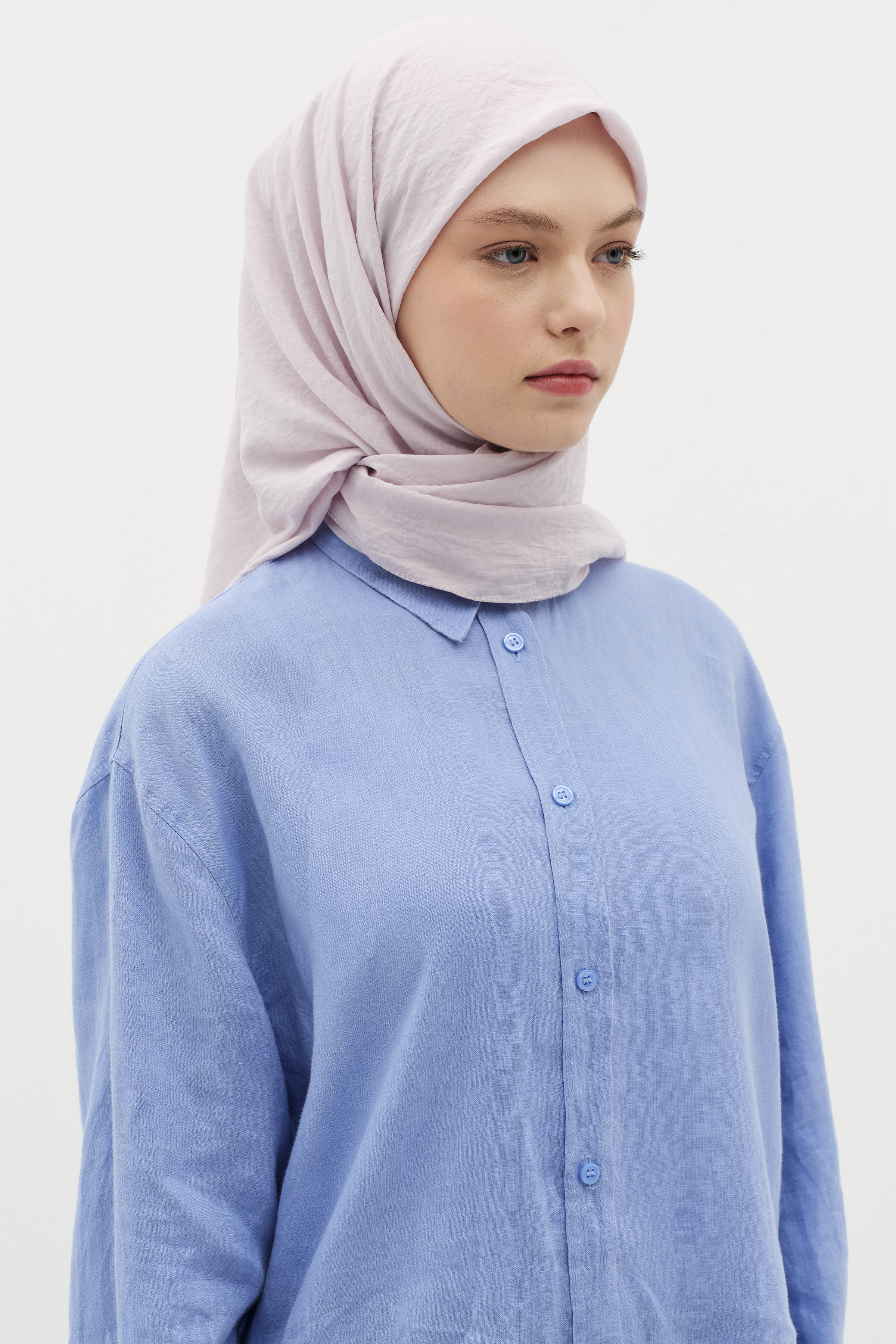 Düz Renk Eşarp - Taş TUGBA