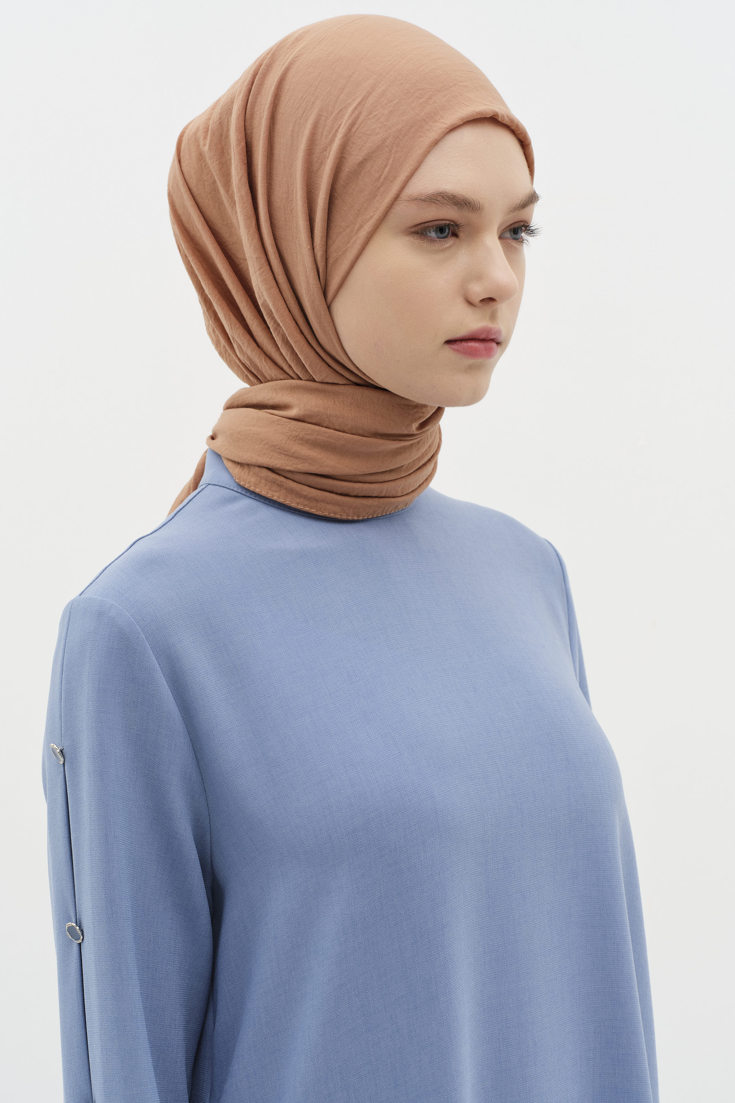 Düz Renk Şal - Açık Kahve TUĞBA