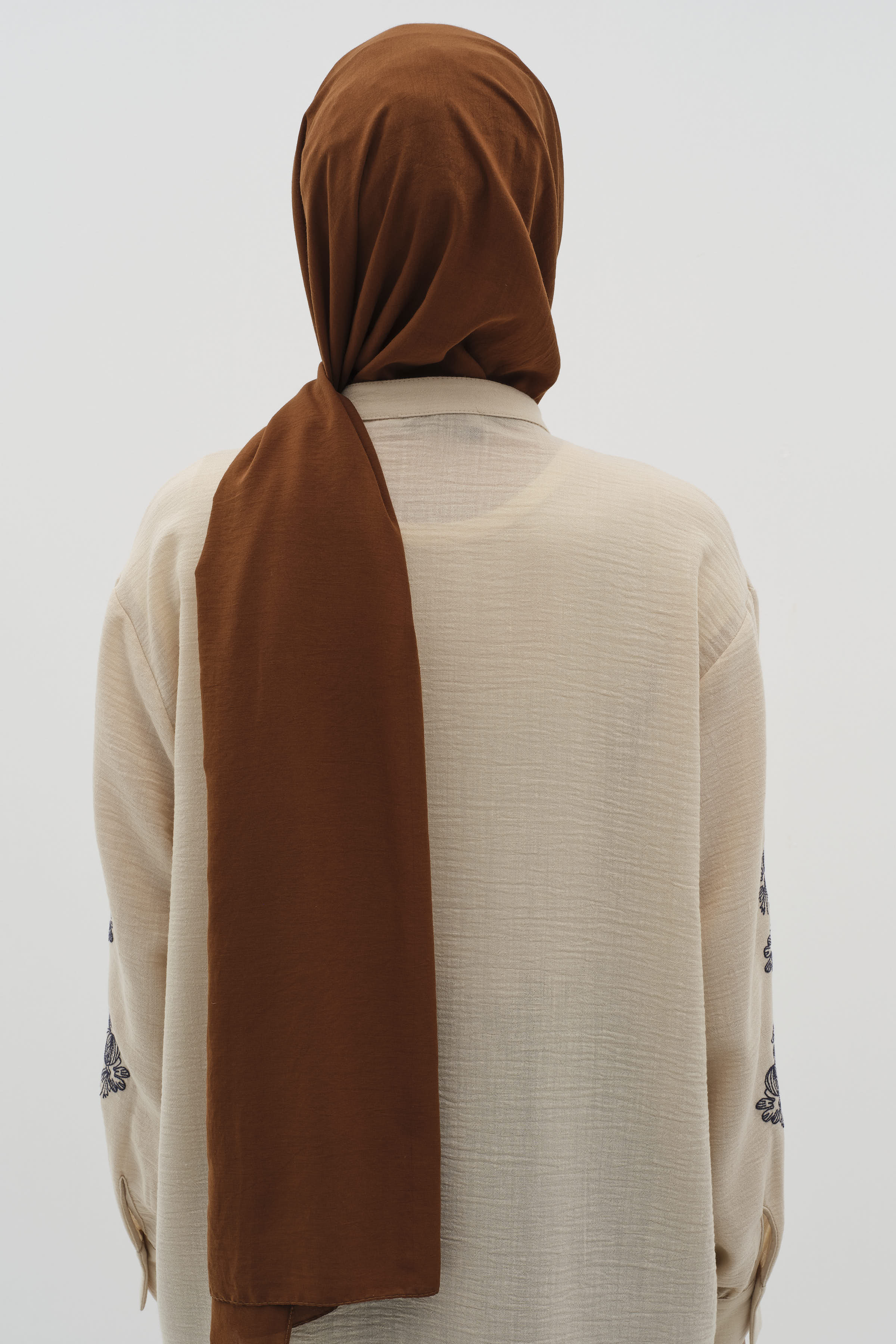 Düz Renk Şal - Fındık TUĞBA