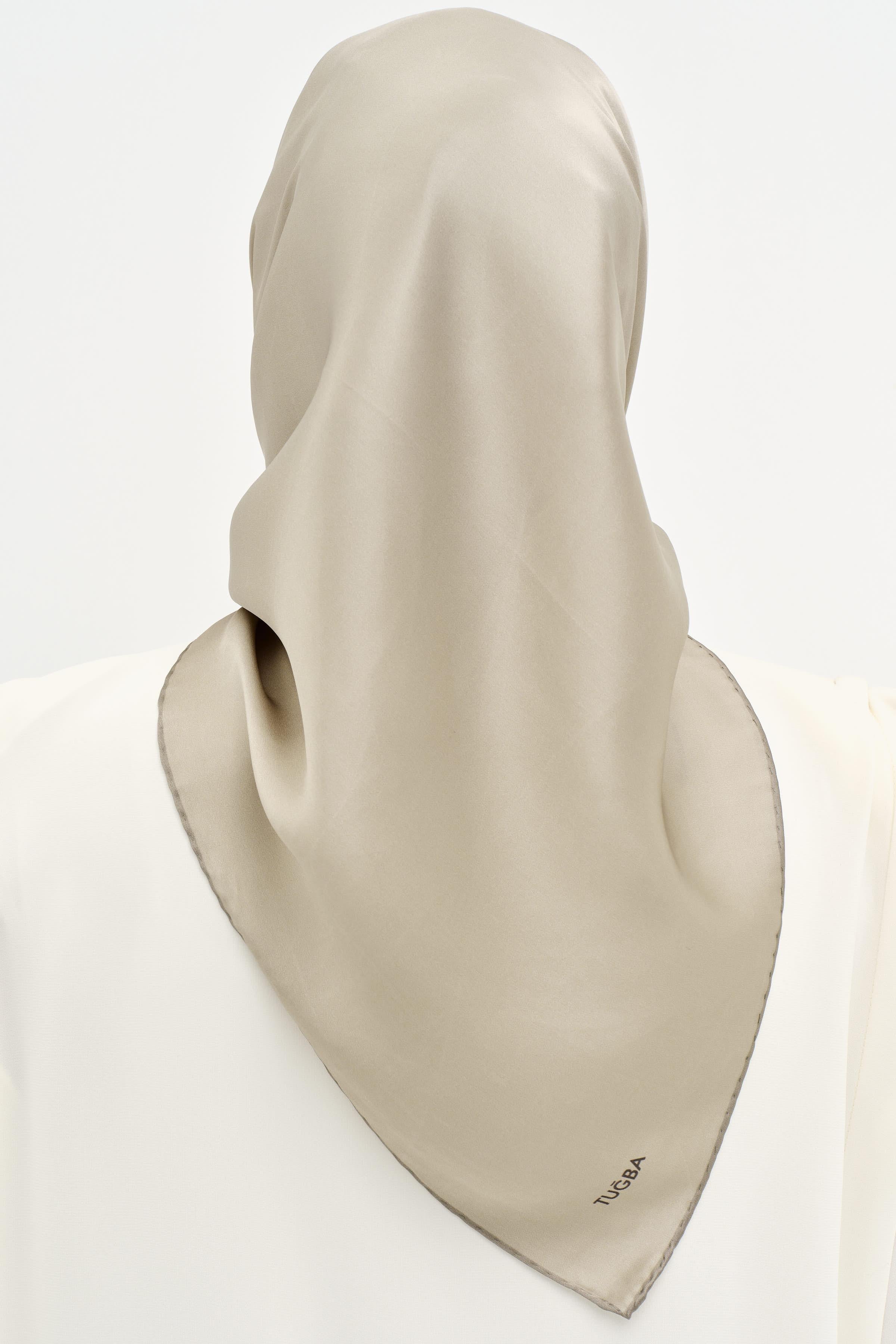 Düz Desen Sura İpek Eşarp - Çağla TUGBA