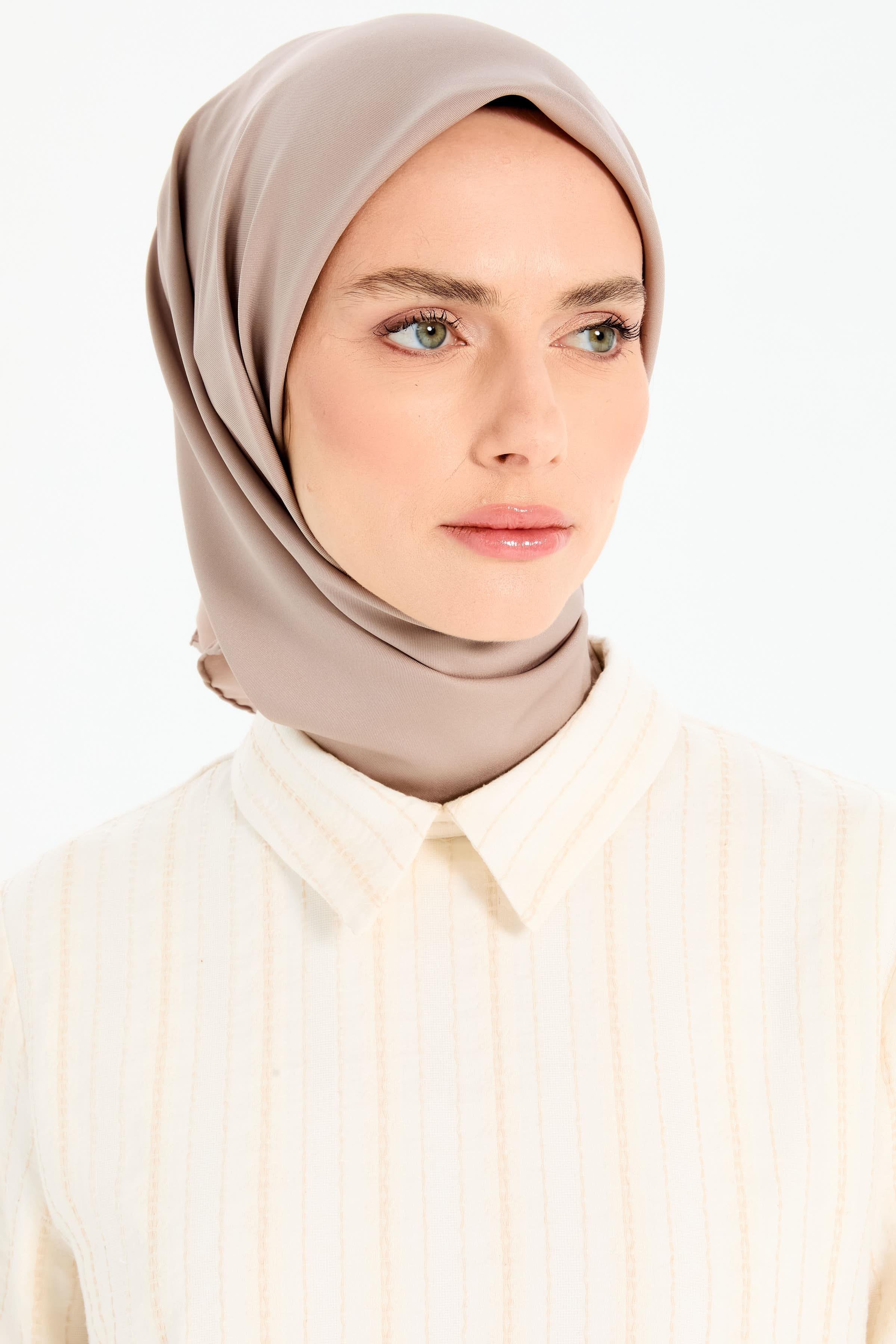 Düz Twill Eşarp - Açık Kahve TUGBA