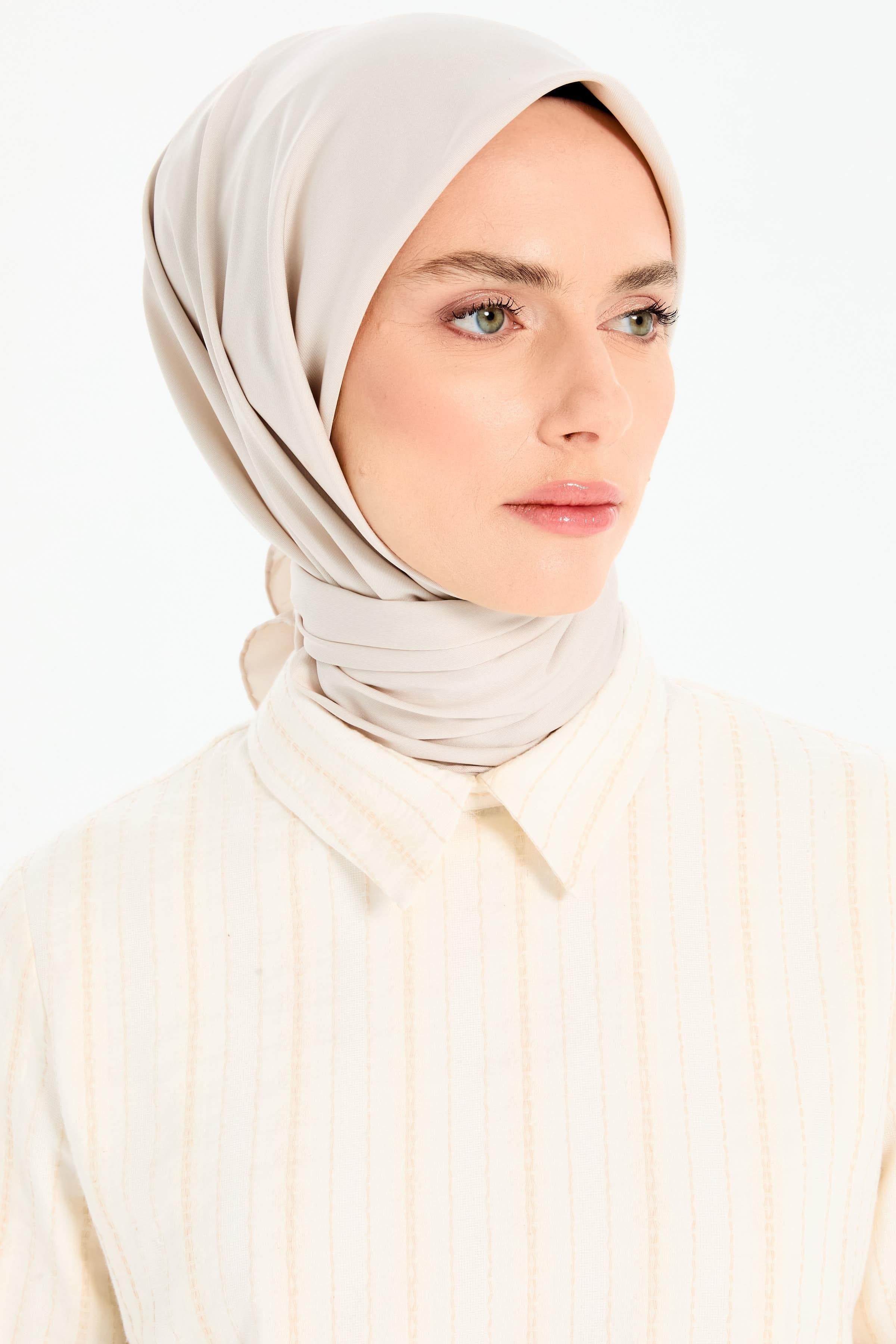 Düz Twill Eşarp - Bej TUGBA