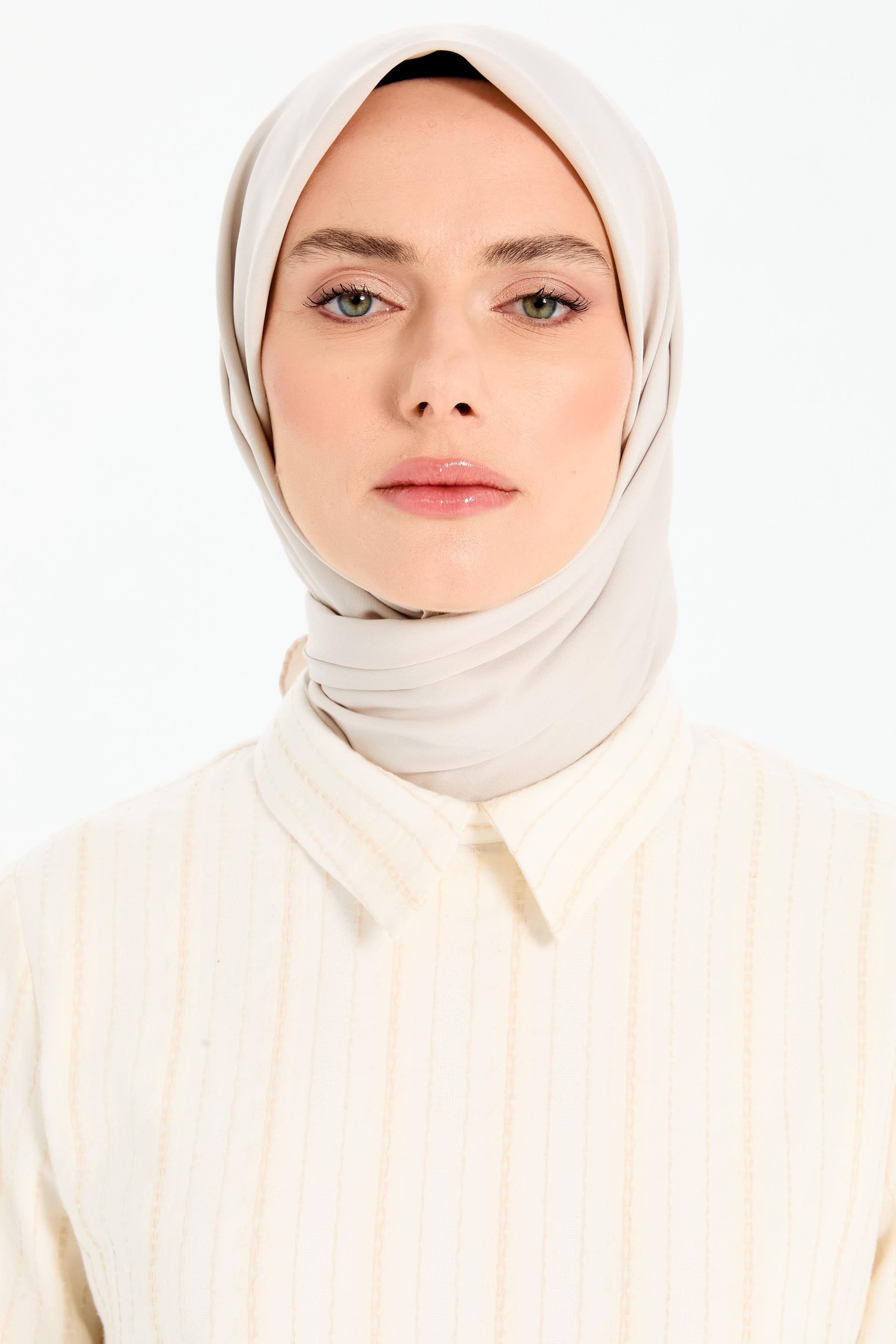 Düz Twill Eşarp - Bej TUGBA