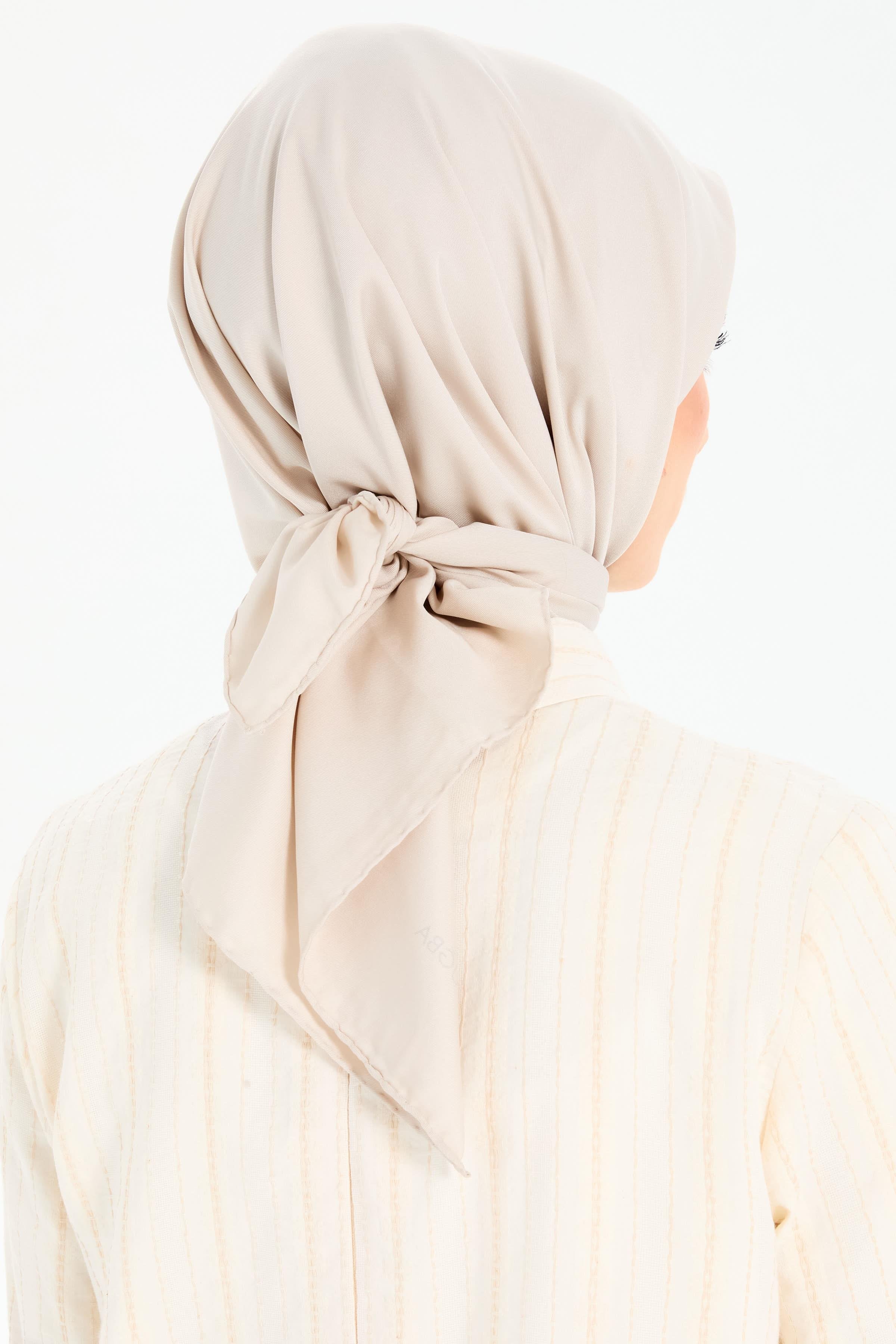 Düz Twill Eşarp - Bej TUGBA