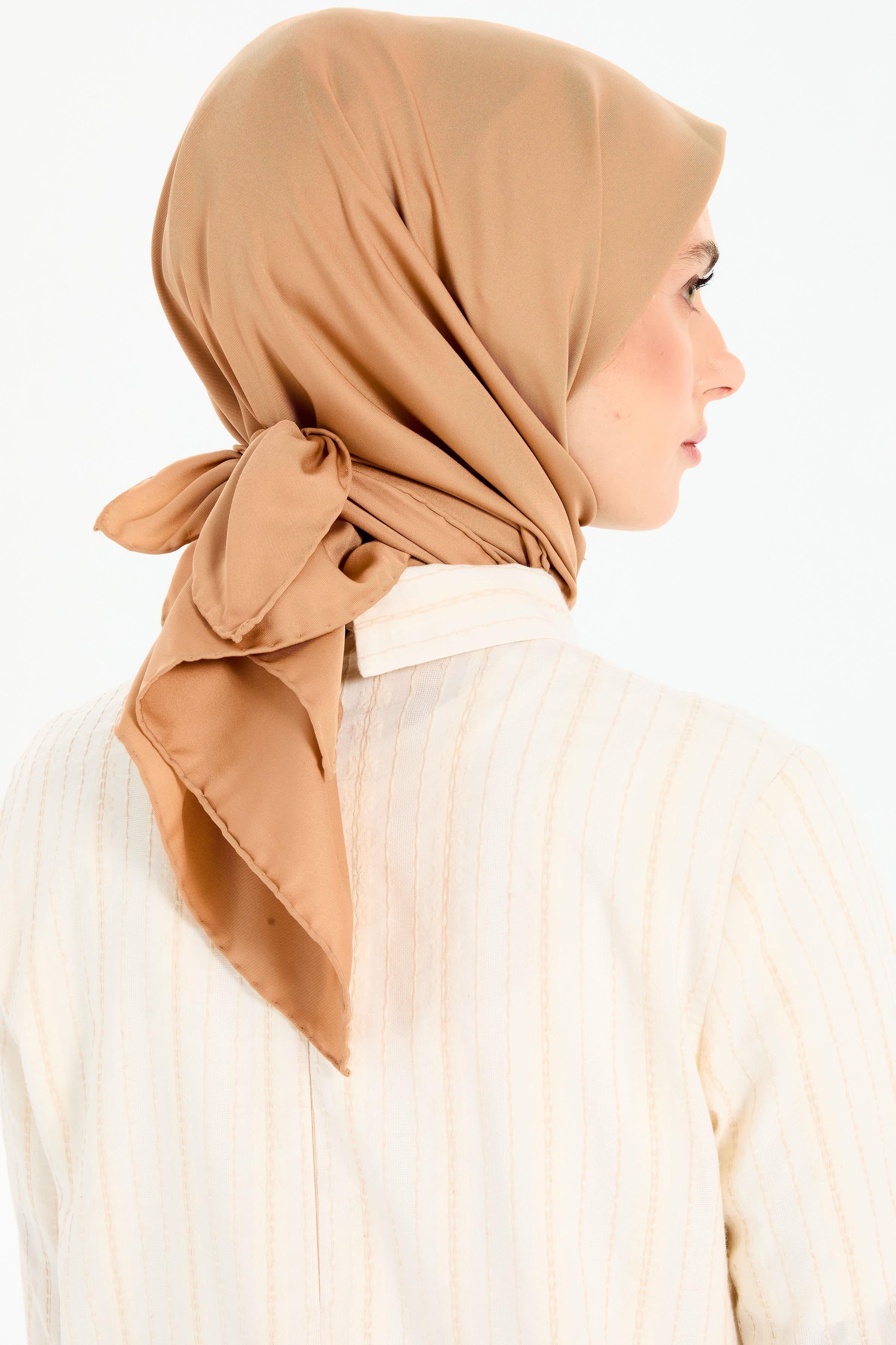 Düz Twill Eşarp - Bisküvi TUGBA