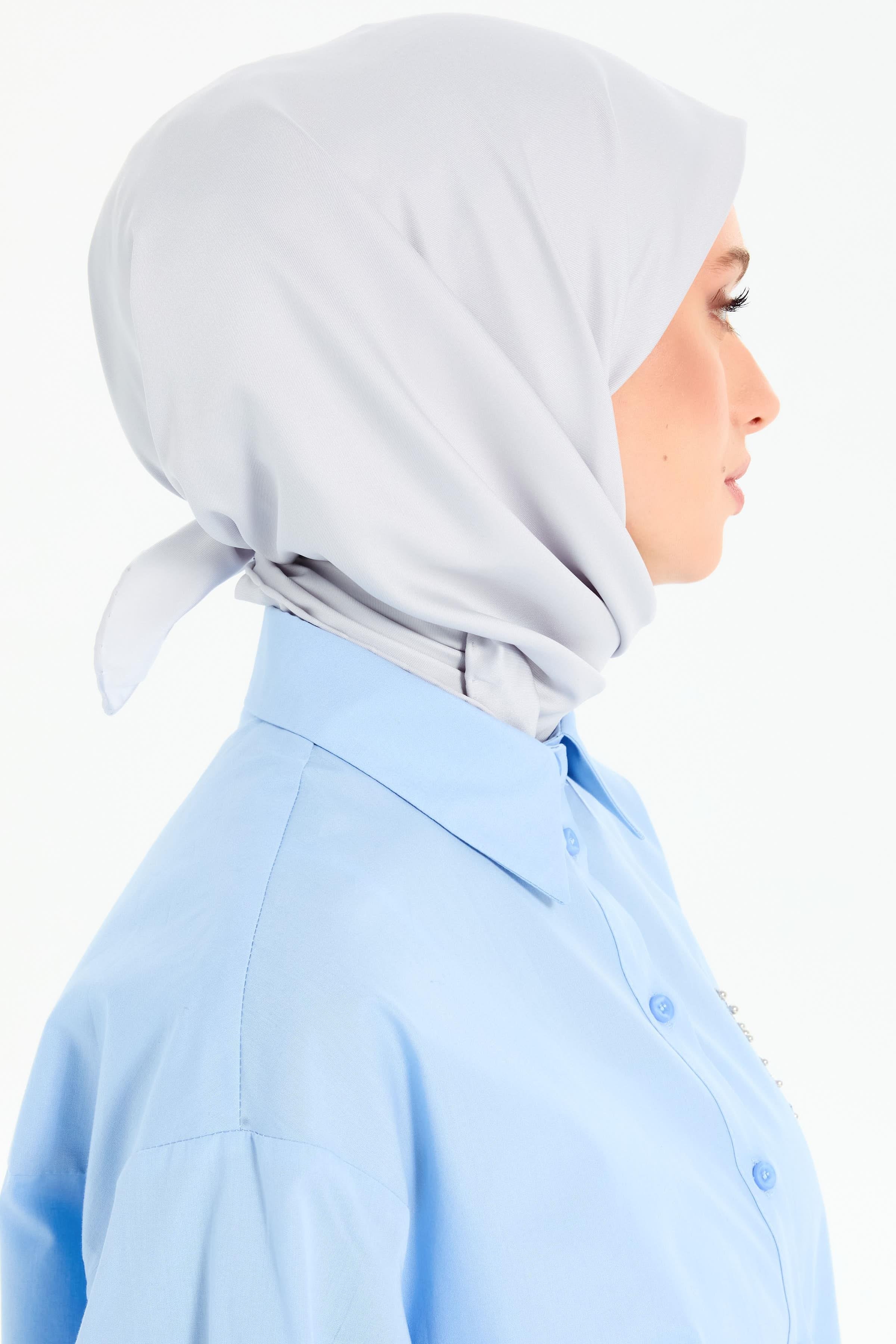 Düz Twill Eşarp - Gri TUGBA