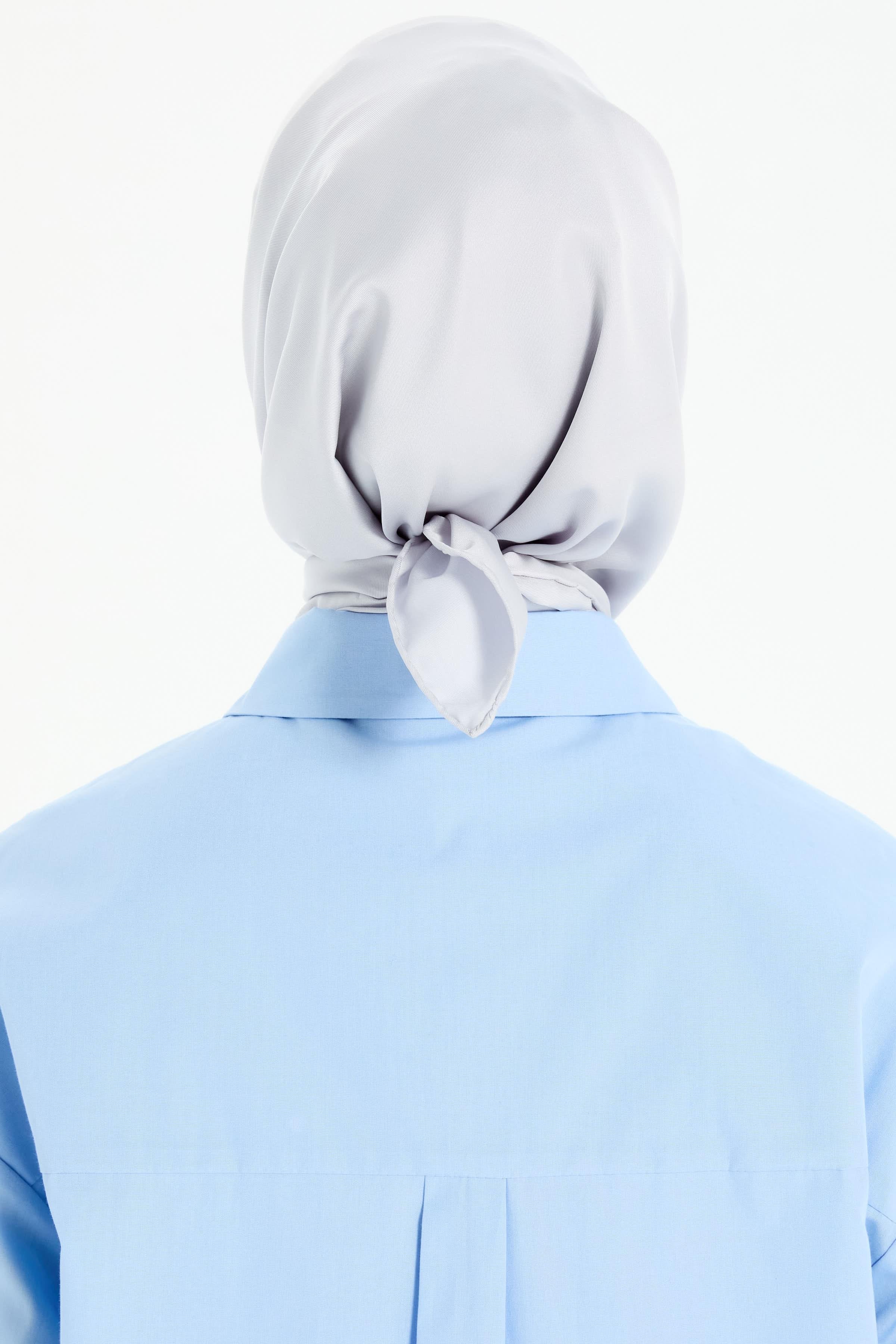 Düz Twill Eşarp - Gri TUGBA