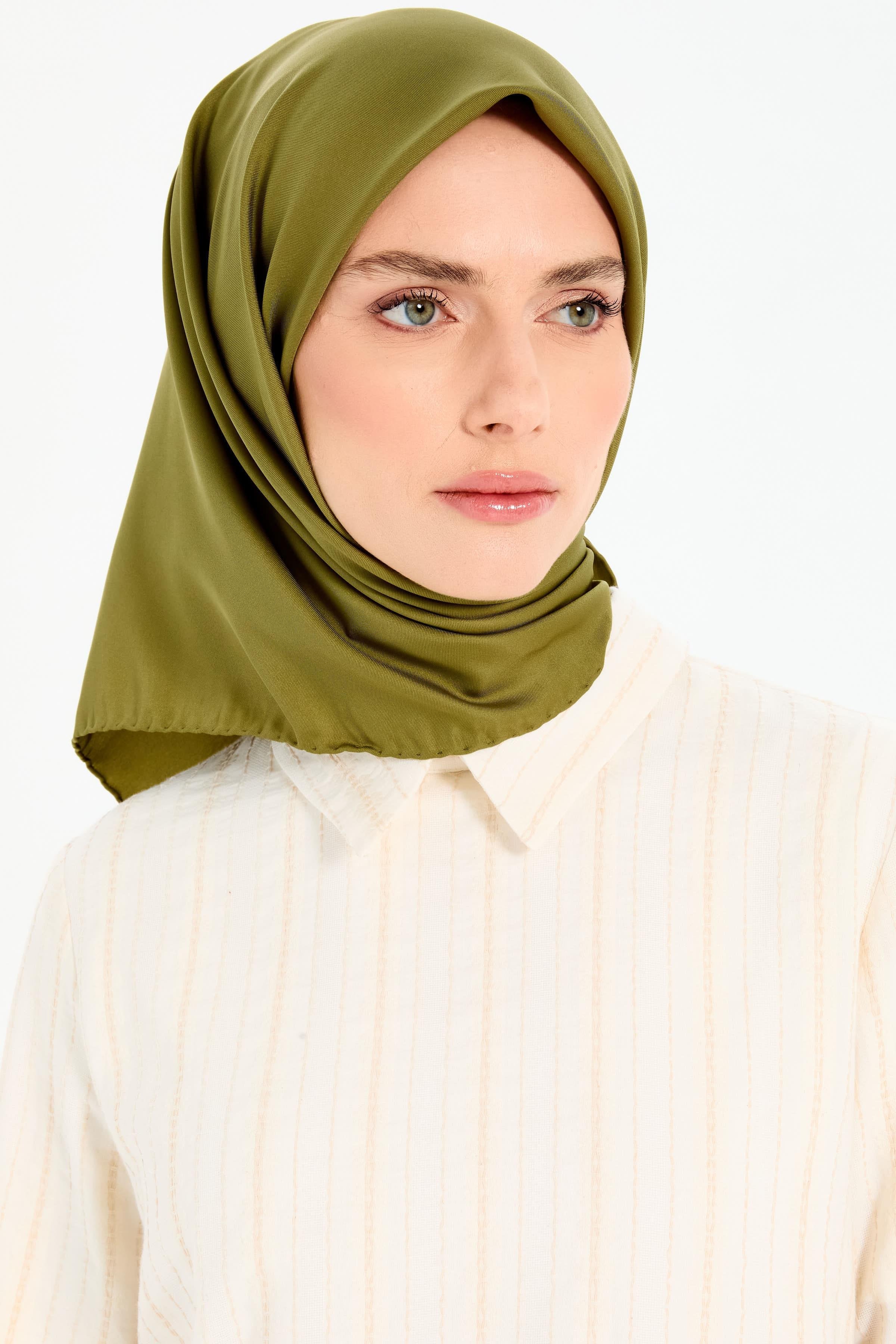 Düz Twill Eşarp - Haki TUGBA