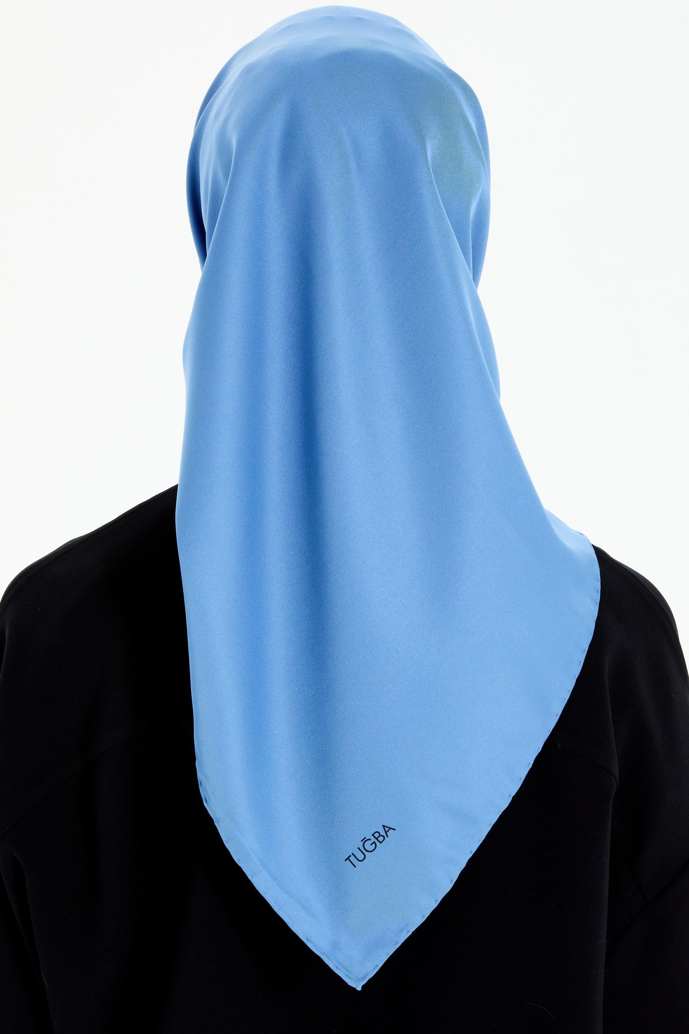 Düz Twill Eşarp - İndigo TUGBA