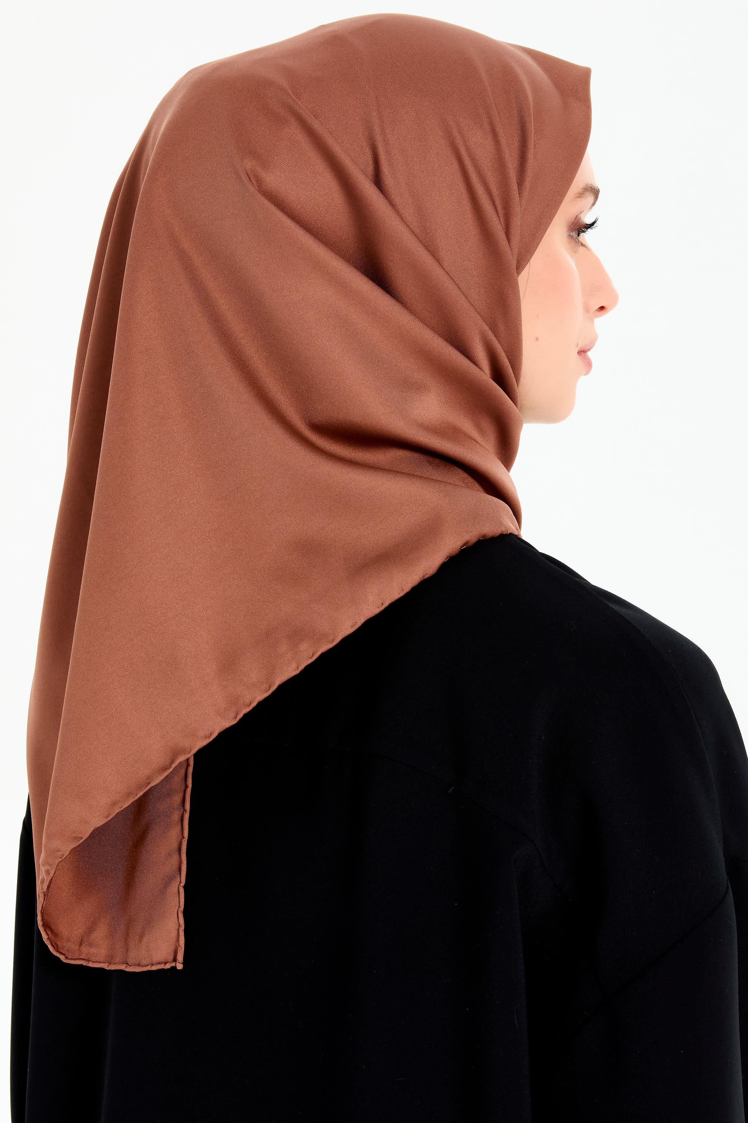 Düz Twill Eşarp - Kahve TUGBA