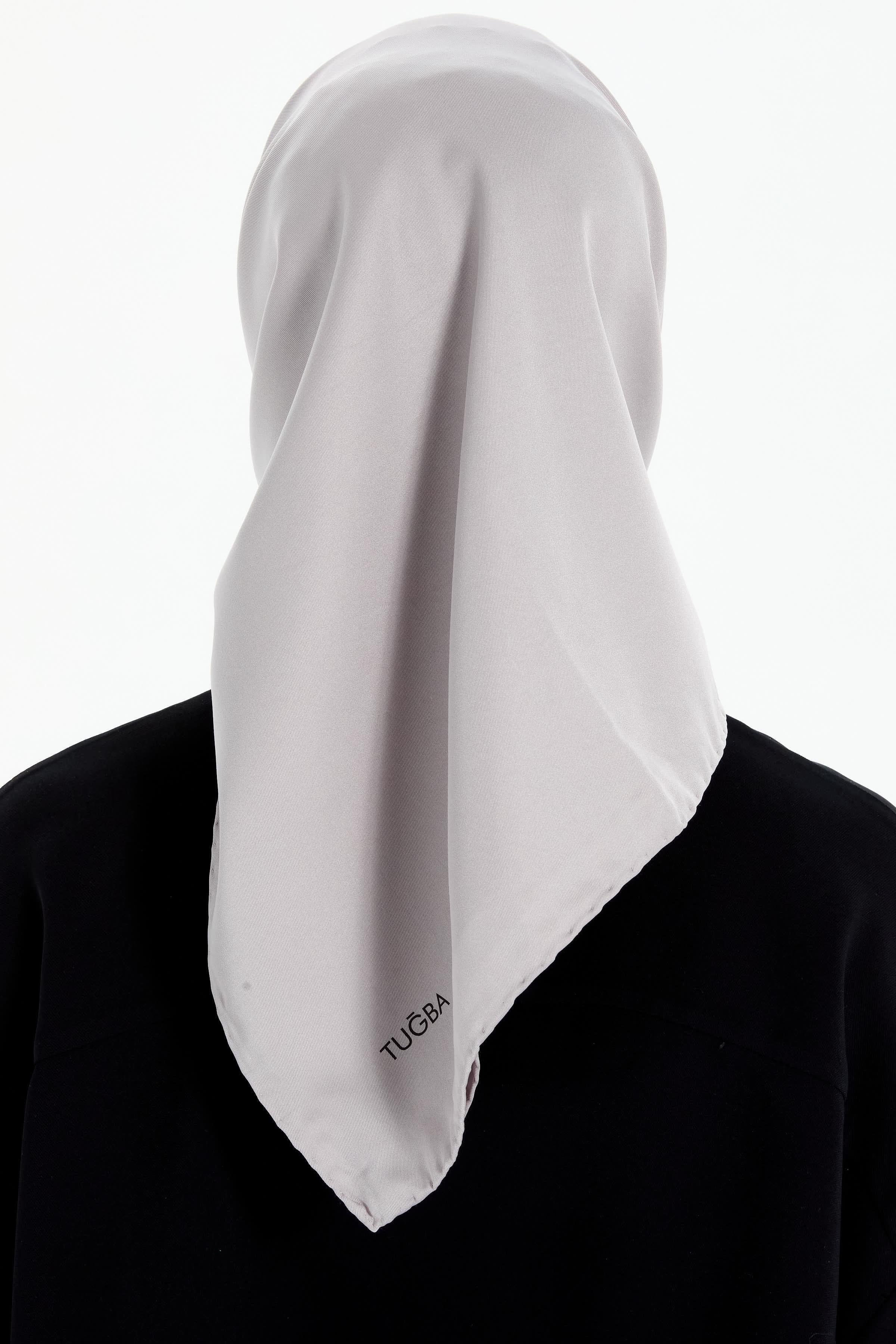 Düz Twill Eşarp - Koyu Gri TUGBA